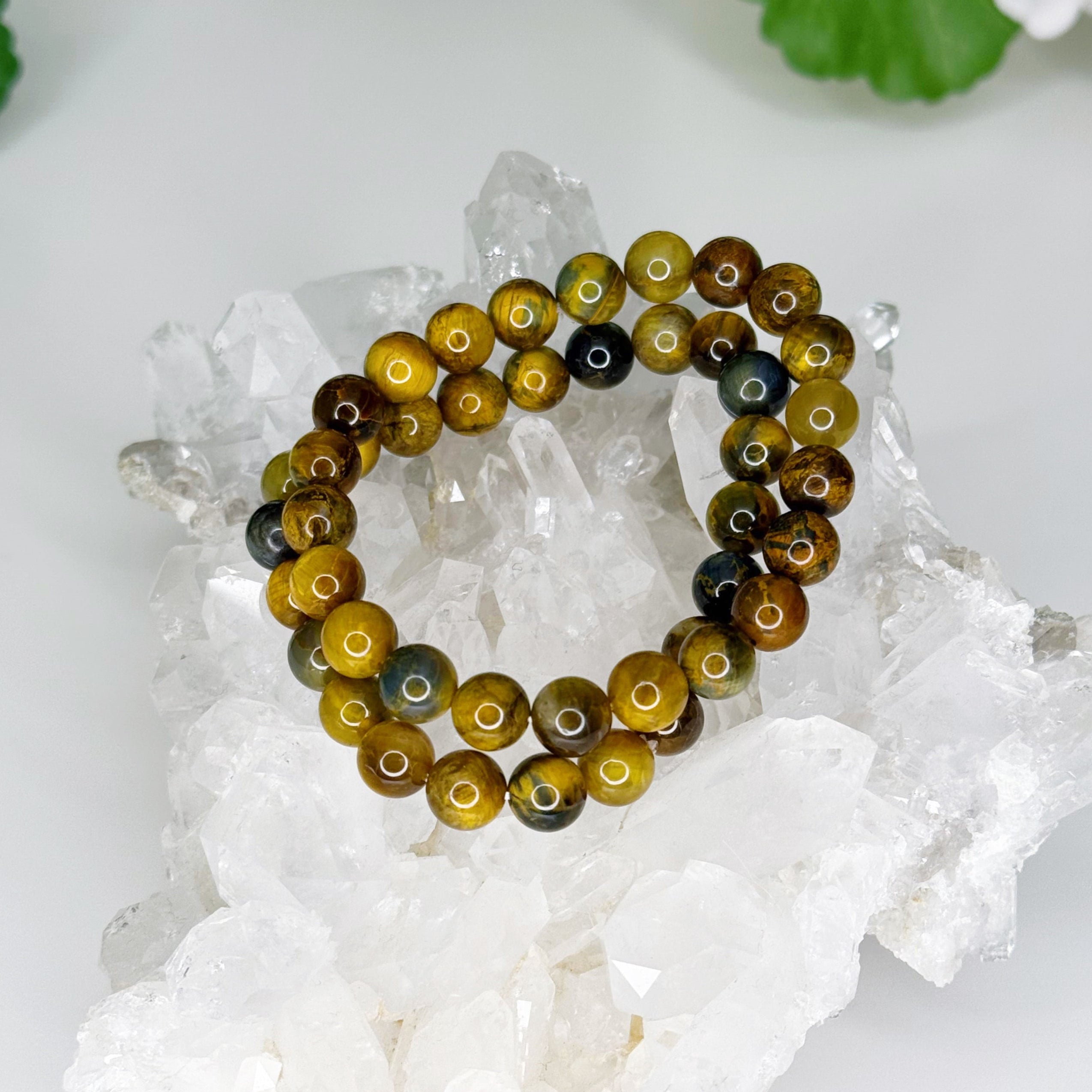 NELLITE 8mm - HANDMADE CRYSTAL BRACELET - 8mm, bracelet, bracelet inventory check, brown, crystal bracelet, crystals for beginners, handmade bracelet, jewelry, June 2025 inventory check, leo, market bracelet, nellite, pietersite, sagittarius, tigers eye, tucson mini drop, Wearable - The Mineral Maven