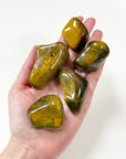 NELLITE TUMBLE - crystals for beginners, leo, Nellie, nellite, pietersite, pocket crystal, pocket crystals, pocket stone, tigers eye, tucson mini drop, tumble - The Mineral Maven