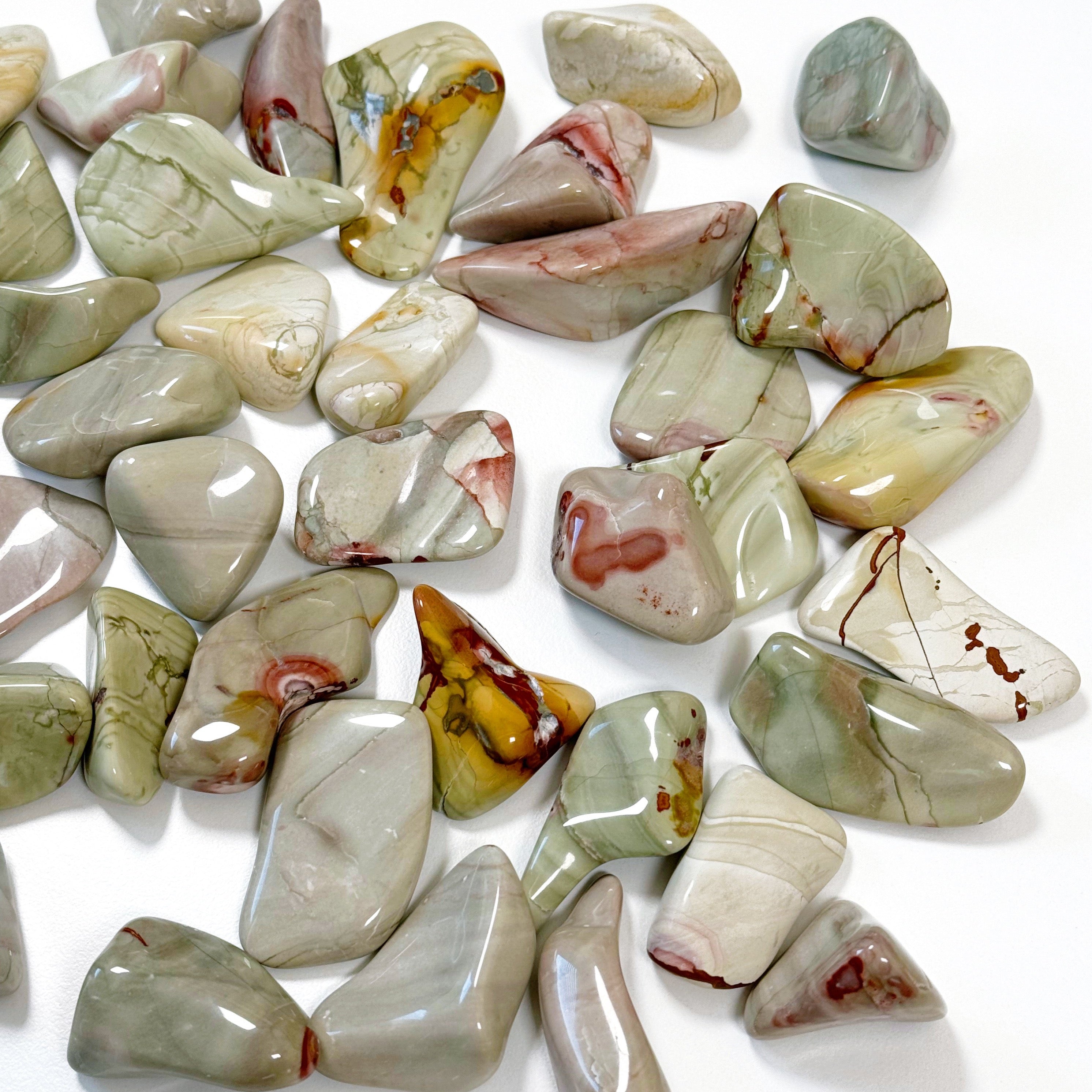 NEVADA MOOKAITE JASPER TUMBLE - Black Friday sale, mookaite, mookaite jasper, nevada mookaite, pocket crystal, pocket stone, tumble, tumbled, tumbled stone, tumbles - The Mineral Maven