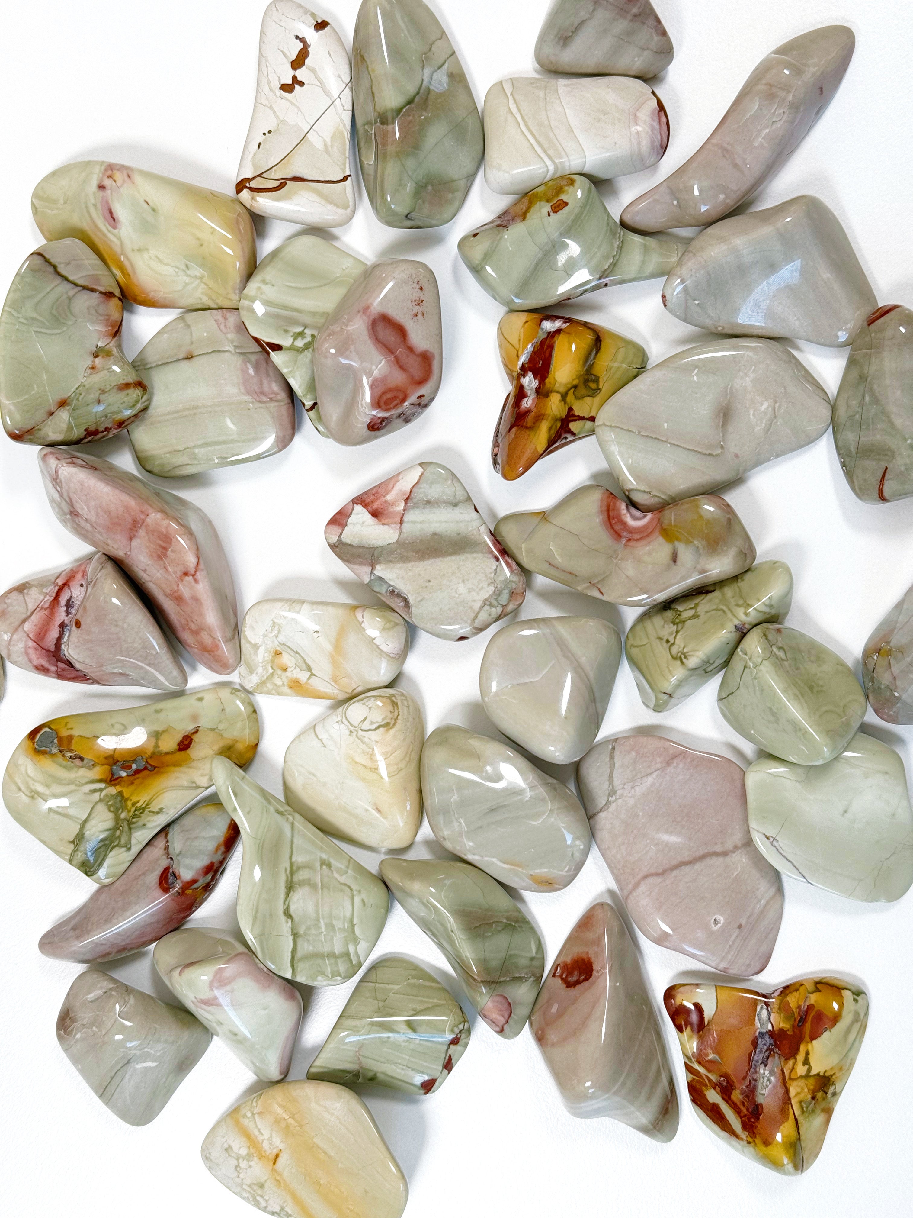 NEVADA MOOKAITE JASPER TUMBLE - Black Friday sale, mookaite, mookaite jasper, nevada mookaite, pocket crystal, pocket stone, tumble, tumbled, tumbled stone, tumbles - The Mineral Maven