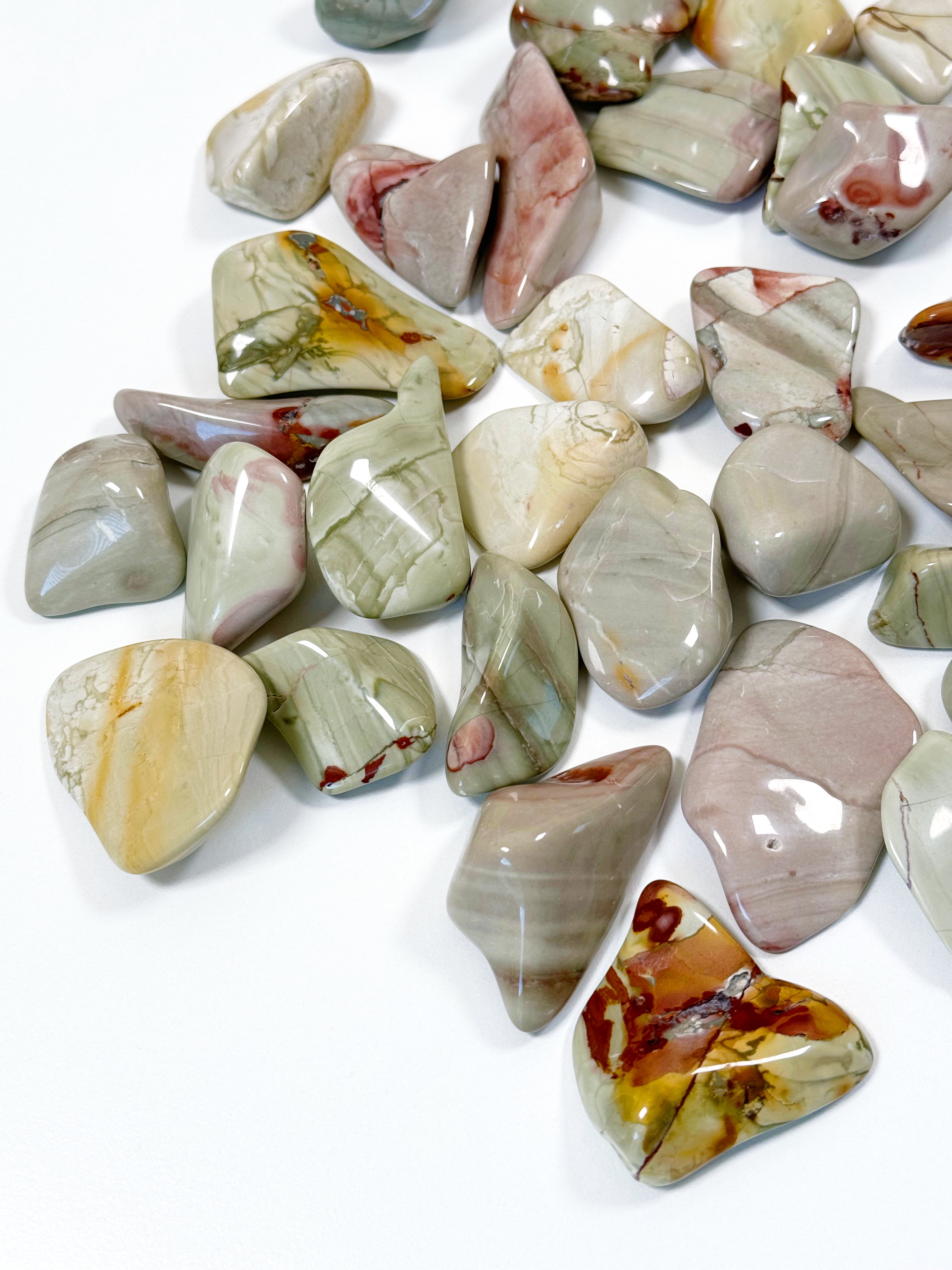 NEVADA MOOKAITE JASPER TUMBLE - Black Friday sale, mookaite, mookaite jasper, nevada mookaite, pocket crystal, pocket stone, tumble, tumbled, tumbled stone, tumbles - The Mineral Maven