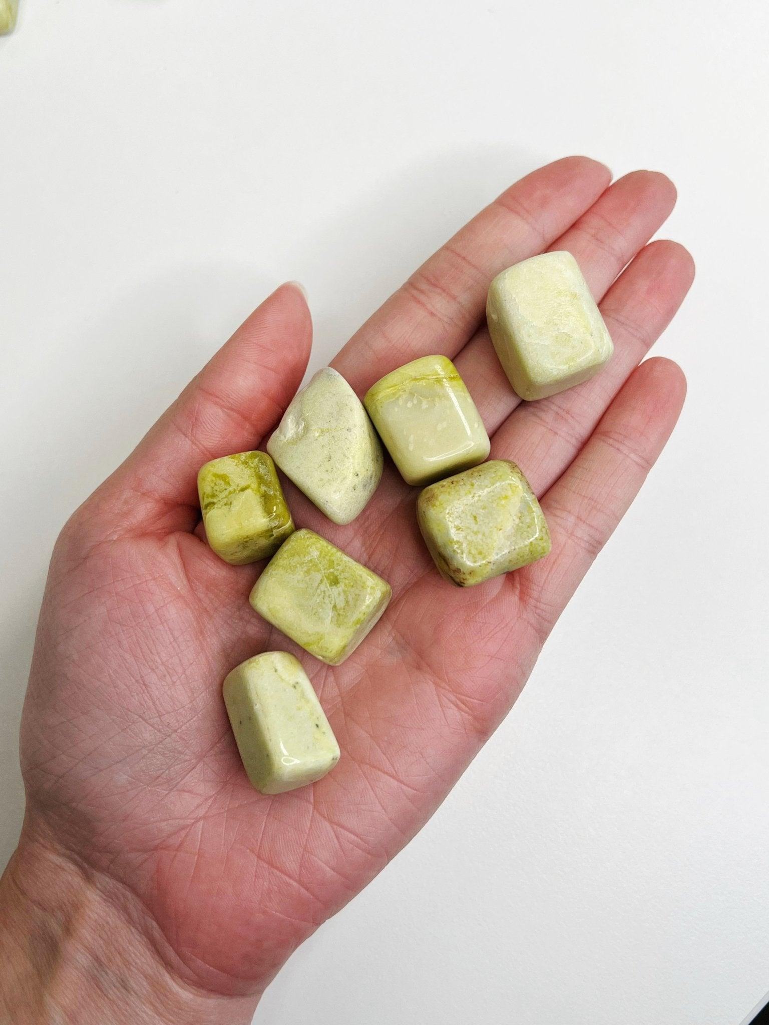 NOBLE SERPENTINE TUMBLE - 33 bday, 7 sale, Black Friday sale, end of year sale, healerite, holiday sale, love gift bundle, new year sale, noble serpentine, pocket crystal, pocket crystals, pocket stone, serpentine, tumble, tumbled stone, tumbles - The Mineral Maven