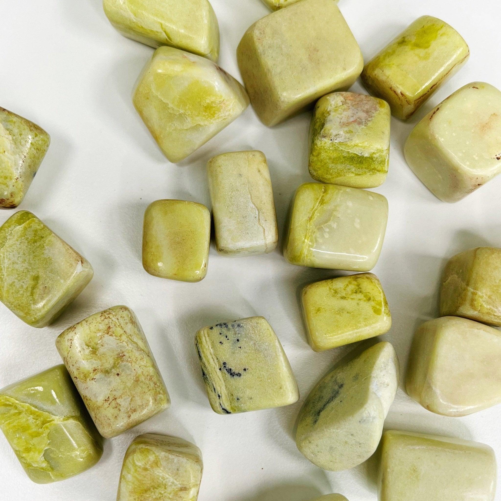 NOBLE SERPENTINE TUMBLE - 33 bday, 7 sale, Black Friday sale, end of year sale, healerite, holiday sale, love gift bundle, new year sale, noble serpentine, pocket crystal, pocket crystals, pocket stone, serpentine, tumble, tumbled stone, tumbles - The Mineral Maven