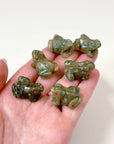 NUNDOORITE MINI FROG - crystal critter, crystal frog, frog, mini frog, nundoorite - The Mineral Maven