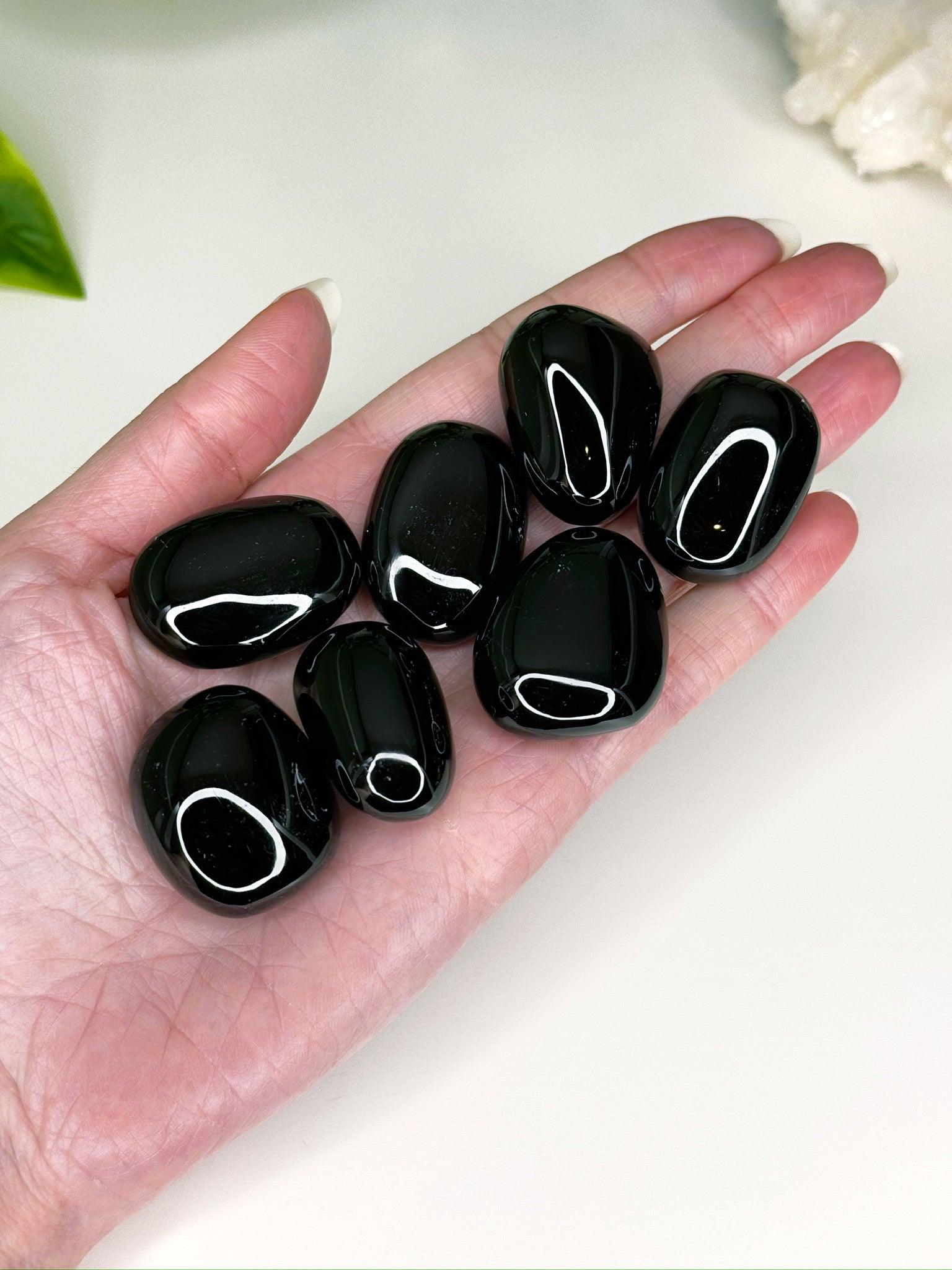 OBSIDIAN POCKET PEBBLE - Black Friday sale, black obsidian, emotional support, end of year sale, Friday the 13th, gold obsidian, gold sheen obsidian, grief gift bundle, holiday sale, mahogany obsidian, mercury rx, obsidian, palm stone, pebble, platinum obsidian, pocket crystal, pocket stone, protection gift bundle, rainbow obsidian, silver sheen obsidian, spiderweb obsidian, tumble, tumbled, tumbled stone, velvet obsidian - The Mineral Maven