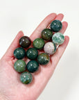OCEAN JASPER MINI SPHERE - 6th anniversary, mini sphere, ocean jasper, pocket crystal, pocket crystals, pocket stone, polished, polished stone, sphere - The Mineral Maven