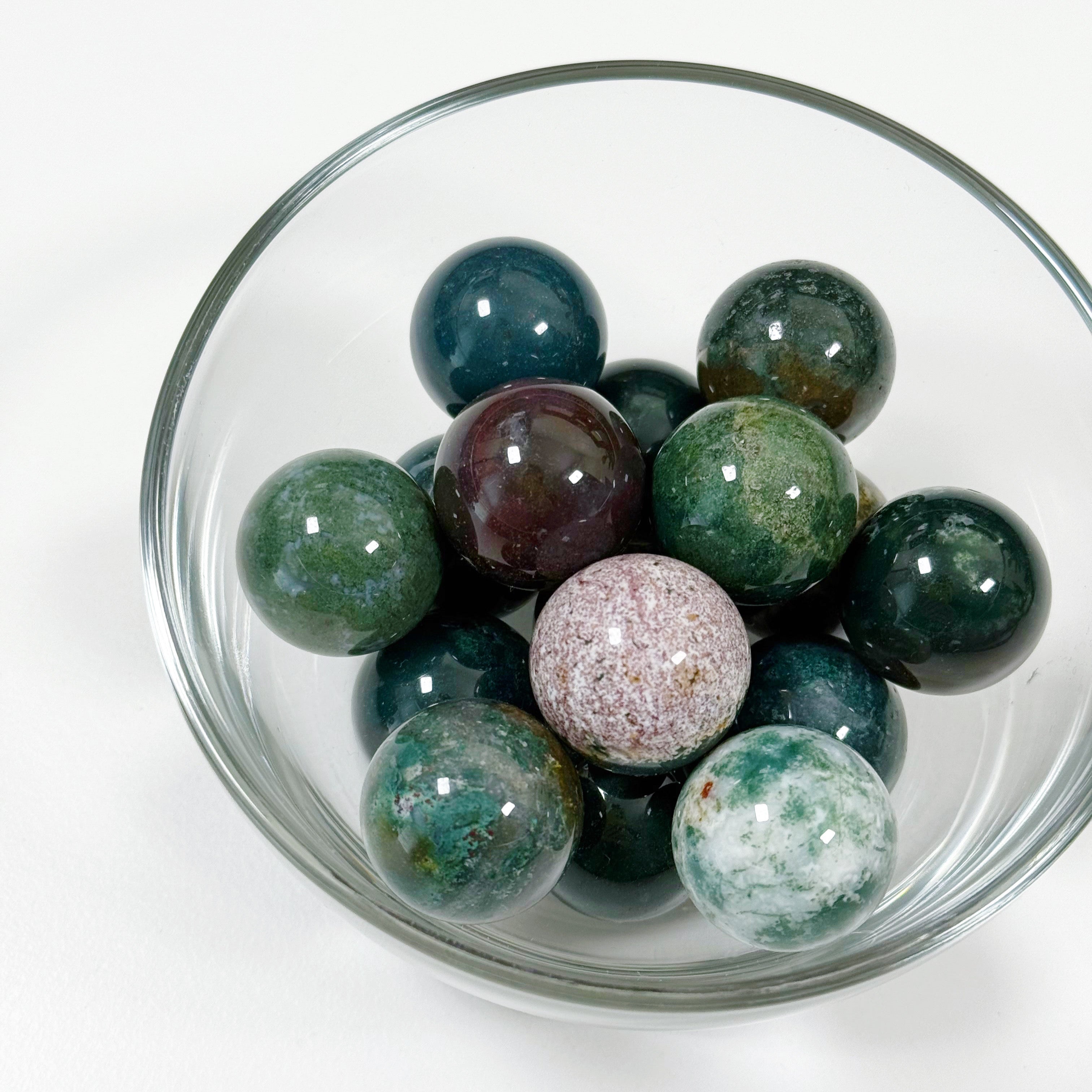 OCEAN JASPER MINI SPHERE - 6th anniversary, mini sphere, ocean jasper, pocket crystal, pocket crystals, pocket stone, polished, polished stone, sphere - The Mineral Maven