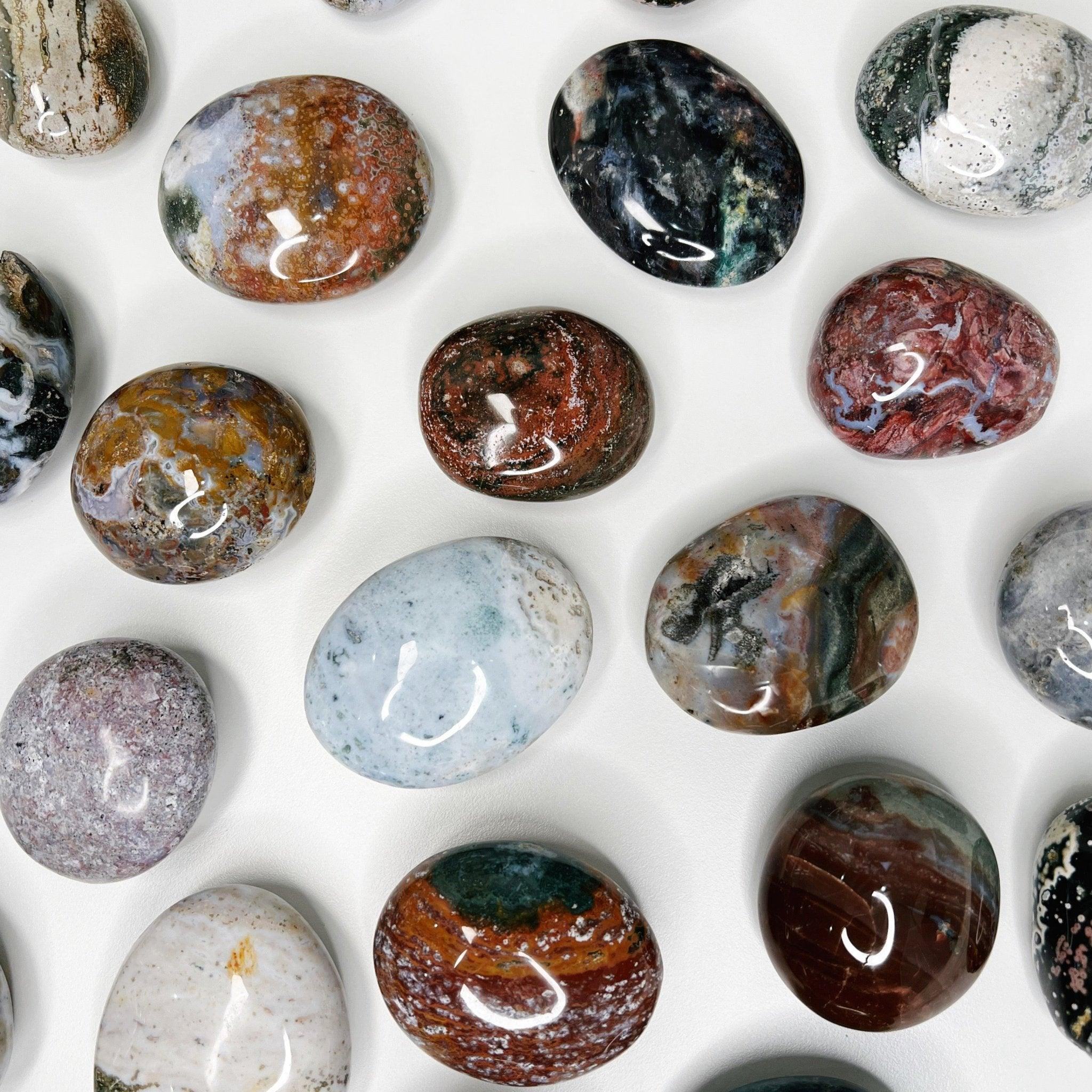 OCEAN JASPER PALM STONE - 33 bday, 444 sale, Black Friday sale, emotional support, end of year sale, holiday sale, new year sale, ocean jasper, palm, palm stone, palmstone, polished, spring equinox - The Mineral Maven
