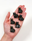 ONYX CAT (SMALL) - black onyx, cat, crystal critter, new critter drop, onyx, polished, polished stone - The Mineral Maven