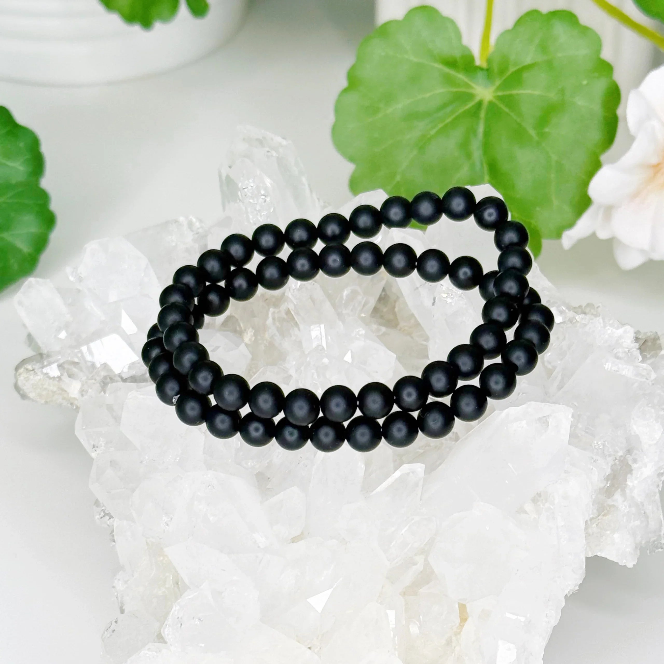ONYX (MATTE) 6mm HANDMADE CRYSTAL BRACELET – The Mineral Maven