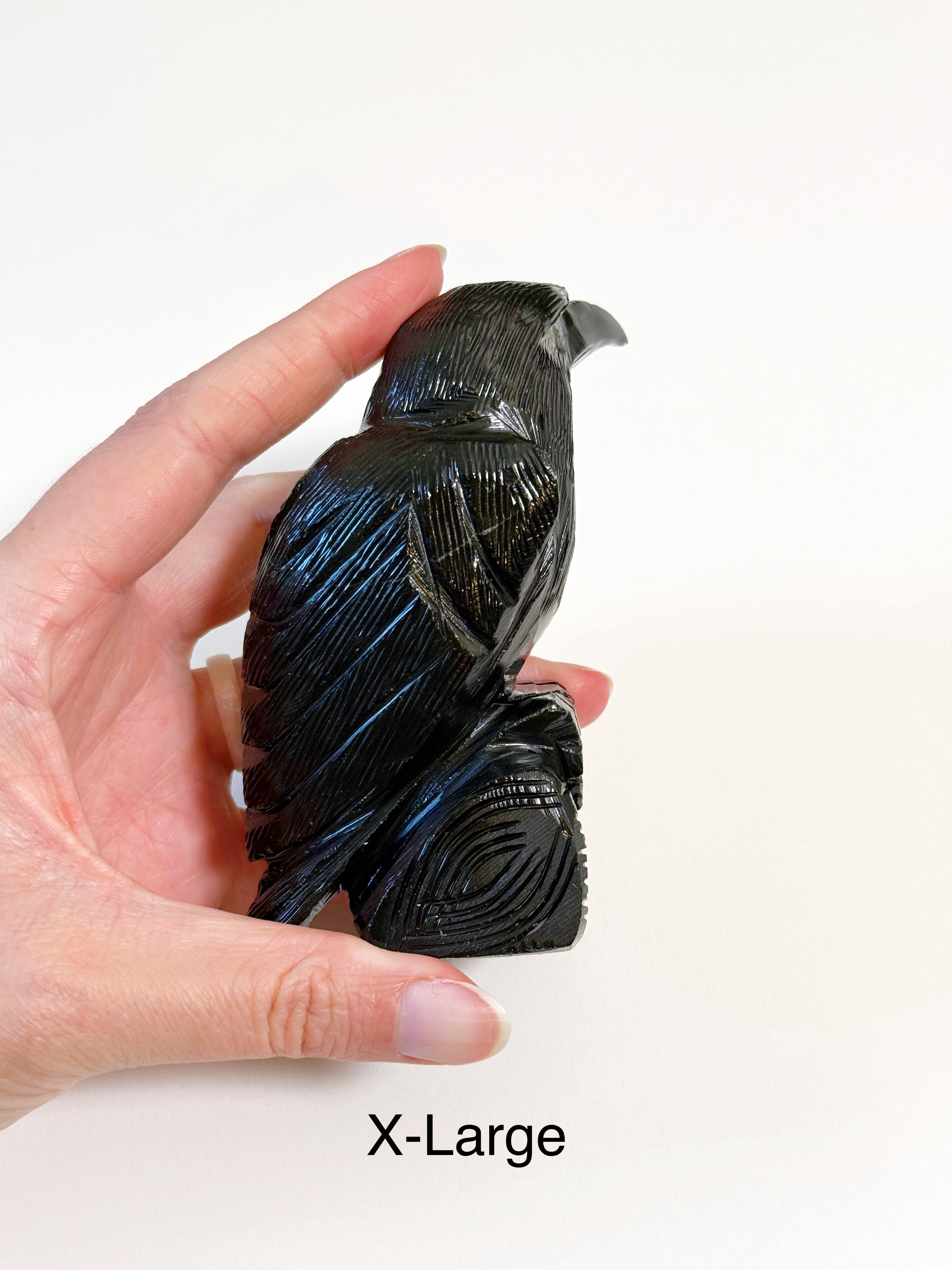 ONYX RAVEN - black onyx, crow, crystal critter, new critter drop, onyx, polished, polished stone, raven - The Mineral Maven