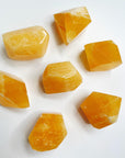 ORANGE CALCITE "GEM" SHAPE - 33 bday, calcite, holiday sale, new year new crystals, orange calcite, polished stone, recently added - The Mineral Maven