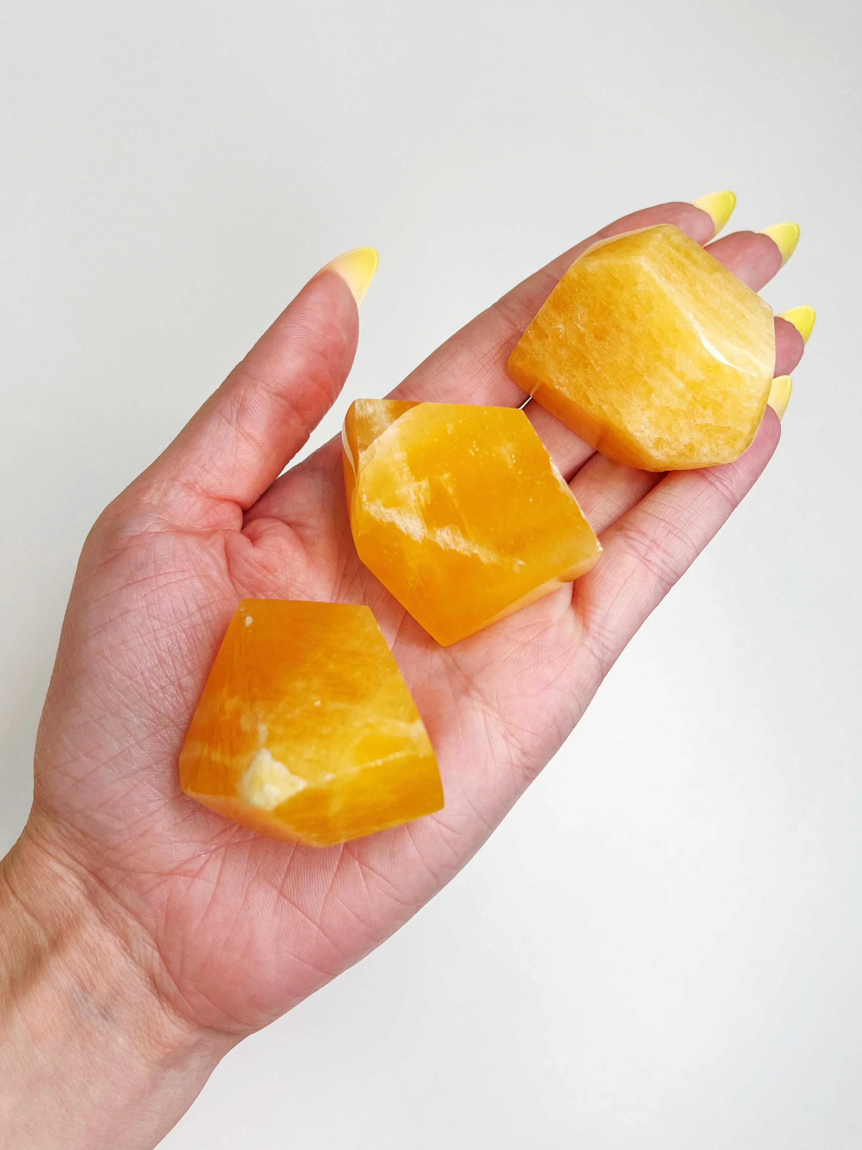 ORANGE CALCITE "GEM" SHAPE - 33 bday, calcite, holiday sale, new year new crystals, orange calcite, polished stone - The Mineral Maven