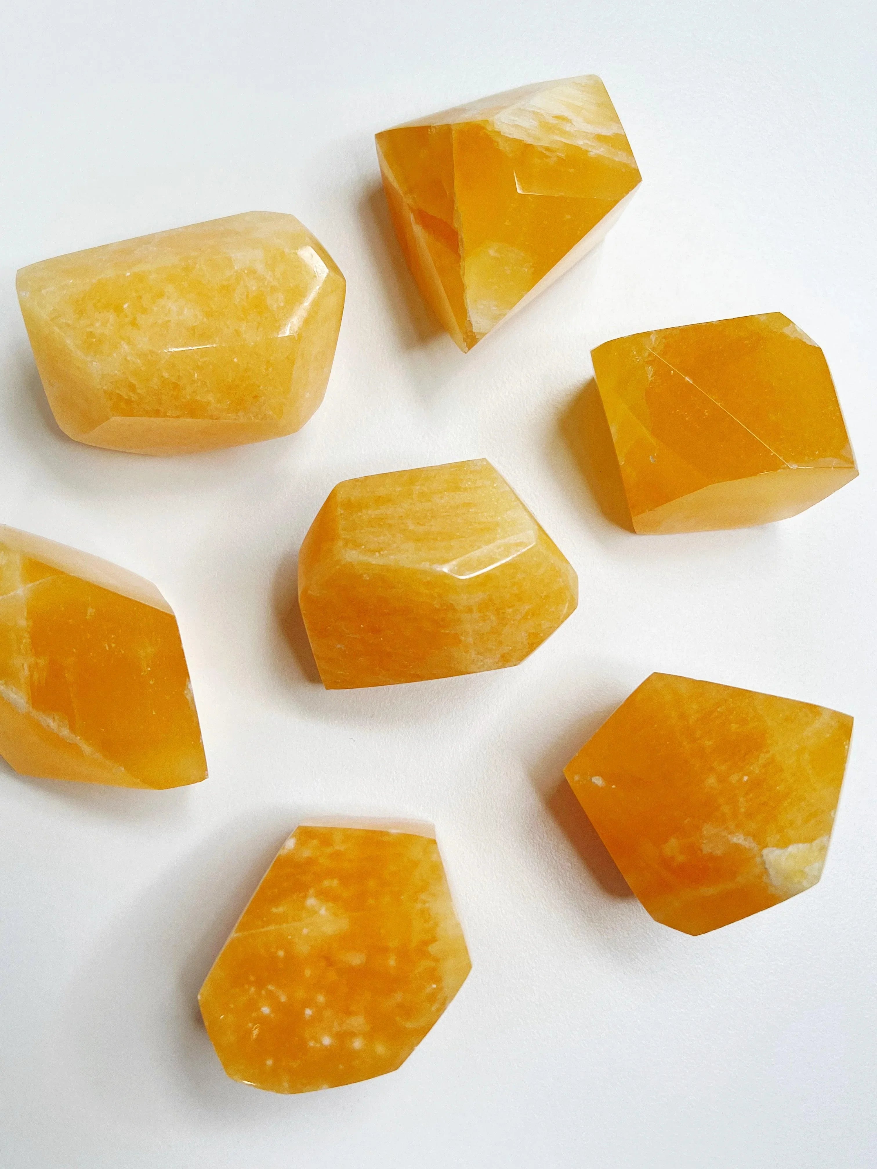 ORANGE CALCITE "GEM" SHAPE - 33 bday, calcite, holiday sale, new year new crystals, orange calcite, polished stone - The Mineral Maven