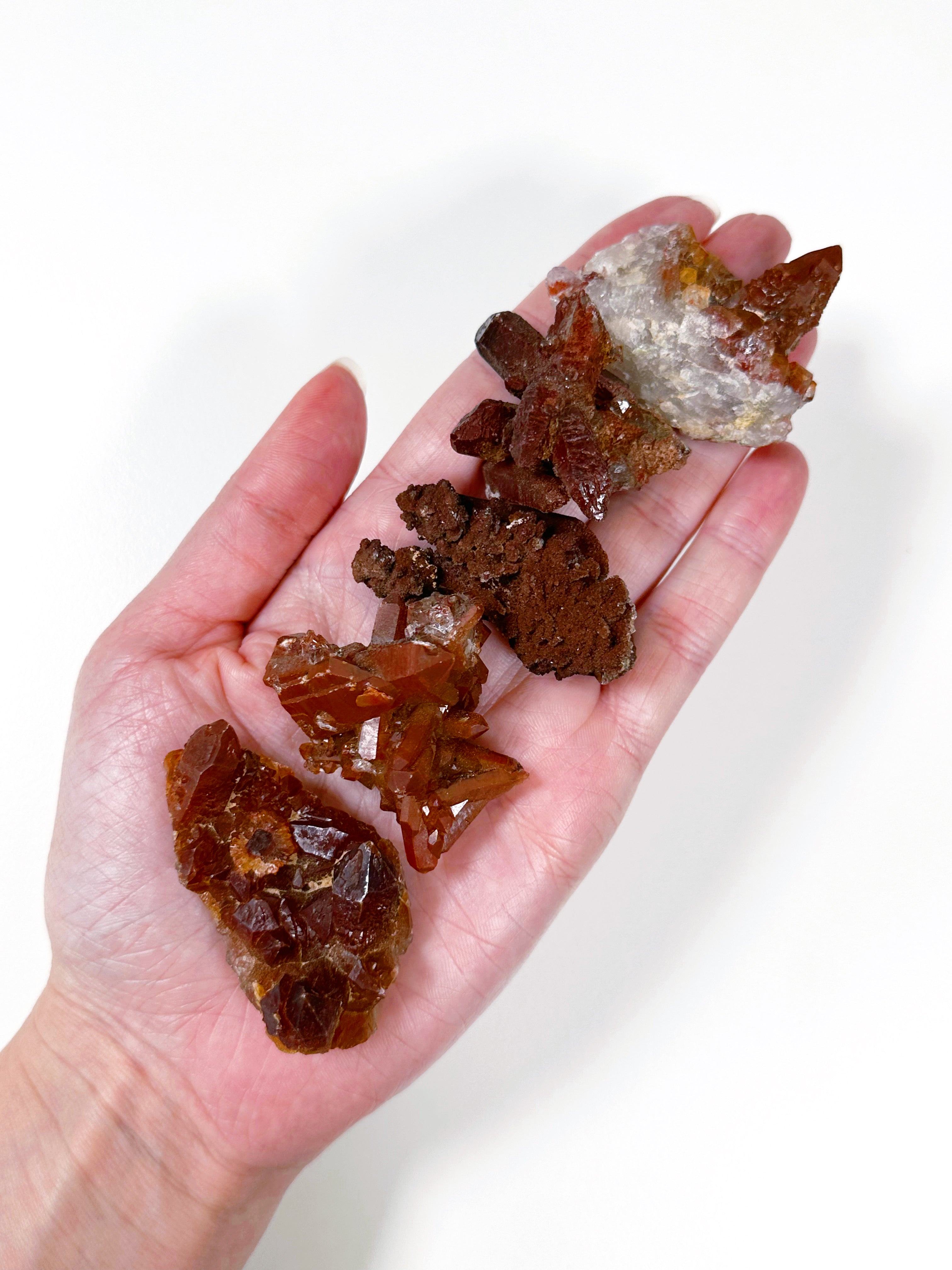 'OXBLOOD' HEMATITE IN QUARTZ CLUSTER - hematite, hematite in quartz, hematoid quartz, oxblood hematite in quartz, quartz cluster, raw crystal, raw point, raw stone, recently added, rough crystal, Rough Stone - The Mineral Maven