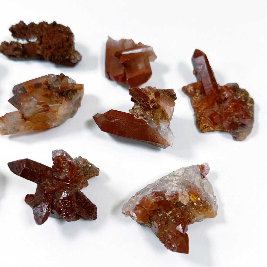 'OXBLOOD' HEMATITE IN QUARTZ CLUSTER - hematite, hematite in quartz, hematoid quartz, oxblood hematite in quartz, quartz cluster, raw crystal, raw point, raw stone, recently added, rough crystal, Rough Stone - The Mineral Maven