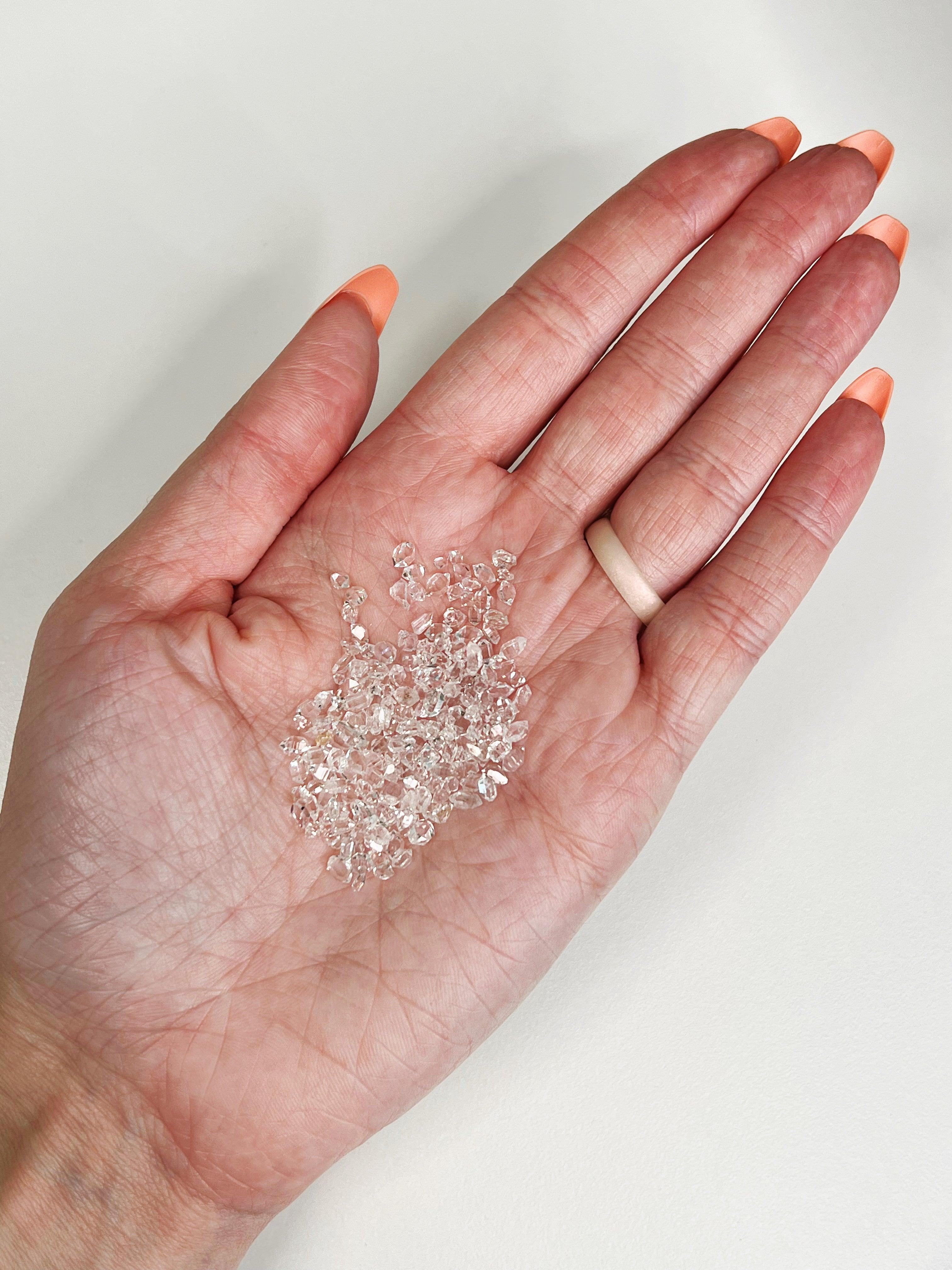 PAKIMER "DIAMOND DUST" BAGGIE (5g) - 33 bday, 444 sale, baggie, diamond dust, emotional support, end of year sale, gridding, herkimer, herkimer diamond, holiday sale, new year sale, pakimer, pocket crystal, pocket crystals, transform gift bundle - The Mineral Maven