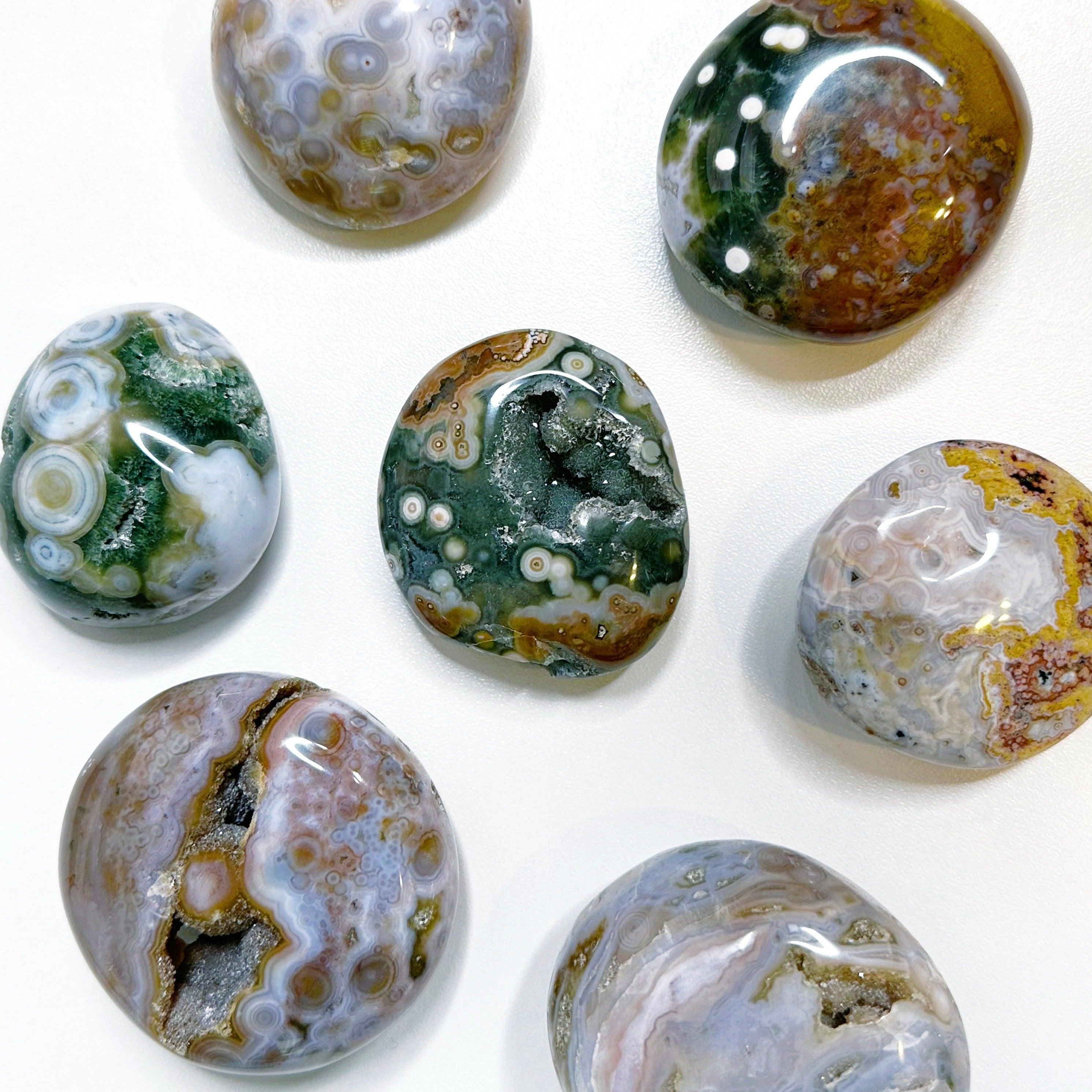 PICK YOUR OWN: 8TH VEIN OCEAN JASPER PALM STONE (1ST QUALITY) - 8th vein, ocean jasper, palm stone, palmstone, recently added - The Mineral Maven