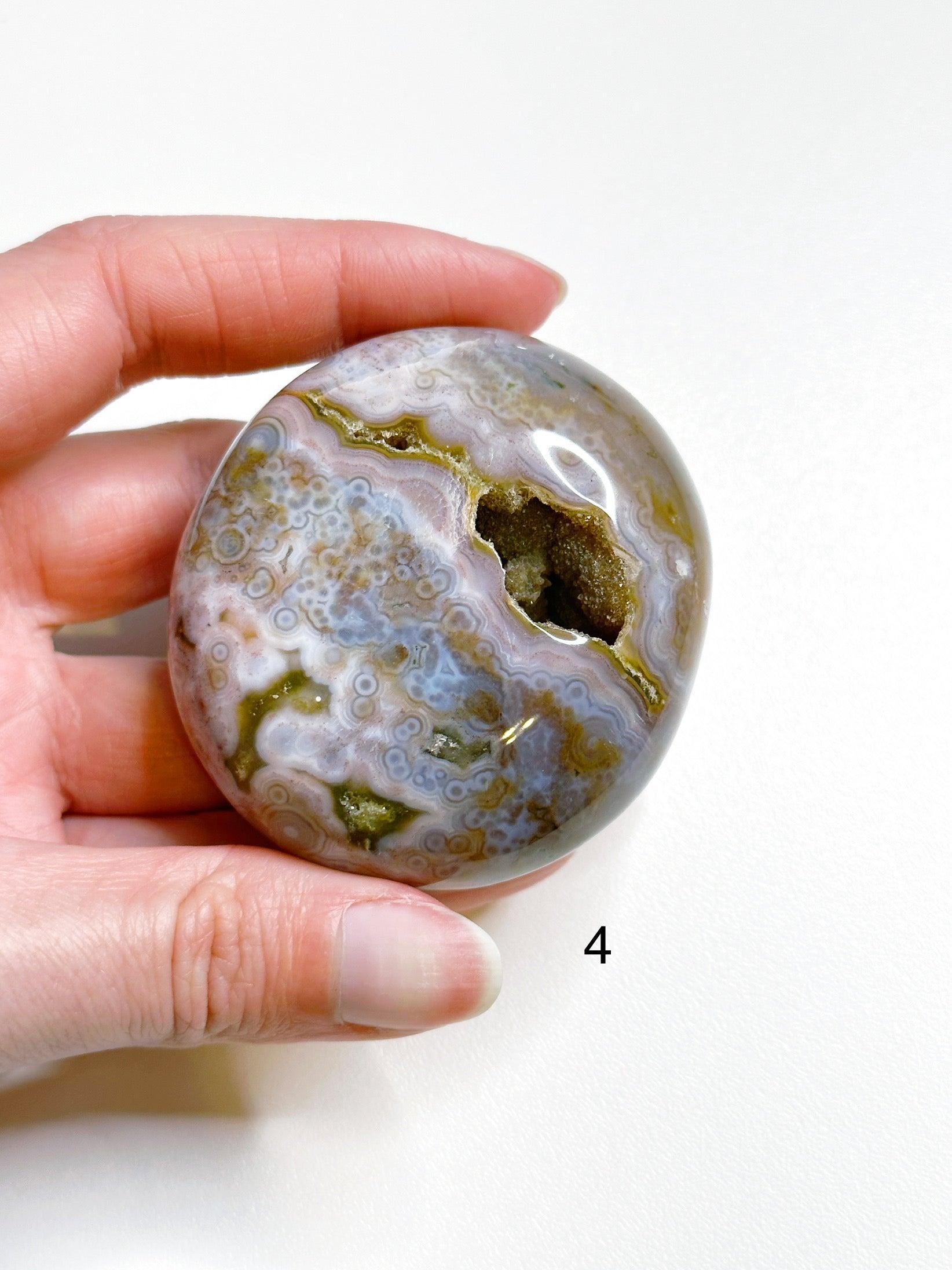 PICK YOUR OWN: 8TH VEIN OCEAN JASPER PALM STONE (1ST QUALITY) - 8th vein, ocean jasper, palm stone, palmstone, recently added - The Mineral Maven