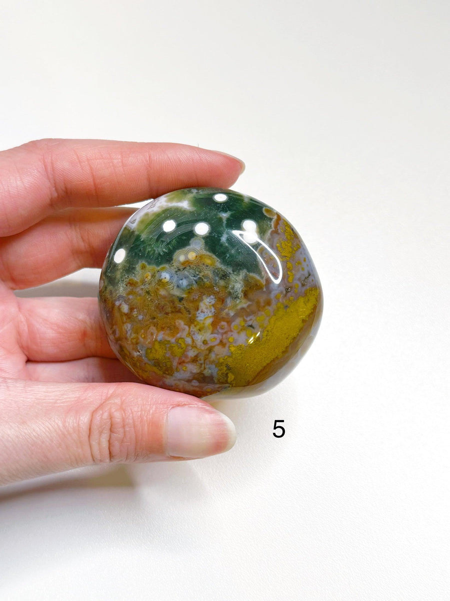 PICK YOUR OWN: 8TH VEIN OCEAN JASPER PALM STONE (1ST QUALITY) - 8th vein, ocean jasper, palm stone, palmstone, recently added - The Mineral Maven