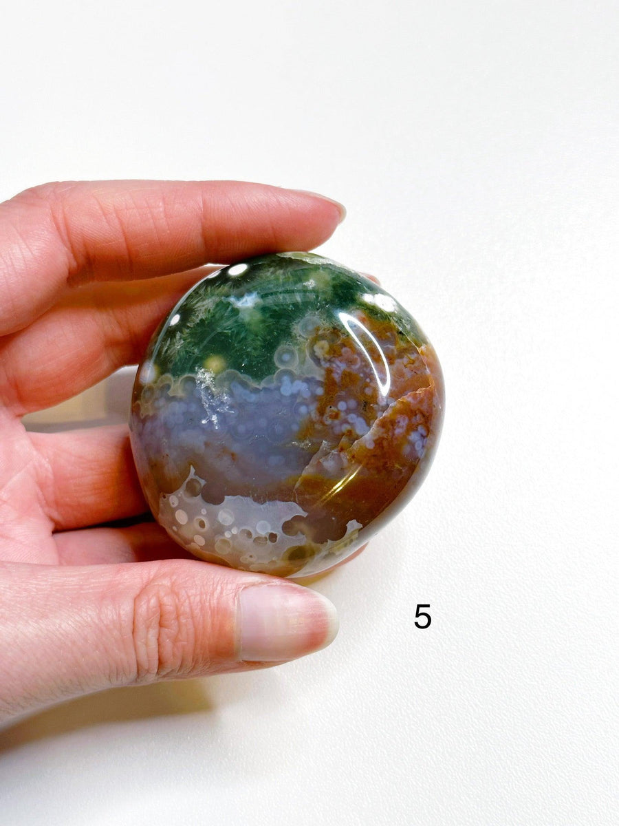 PICK YOUR OWN: 8TH VEIN OCEAN JASPER PALM STONE (1ST QUALITY) - 8th vein, ocean jasper, palm stone, palmstone, recently added - The Mineral Maven