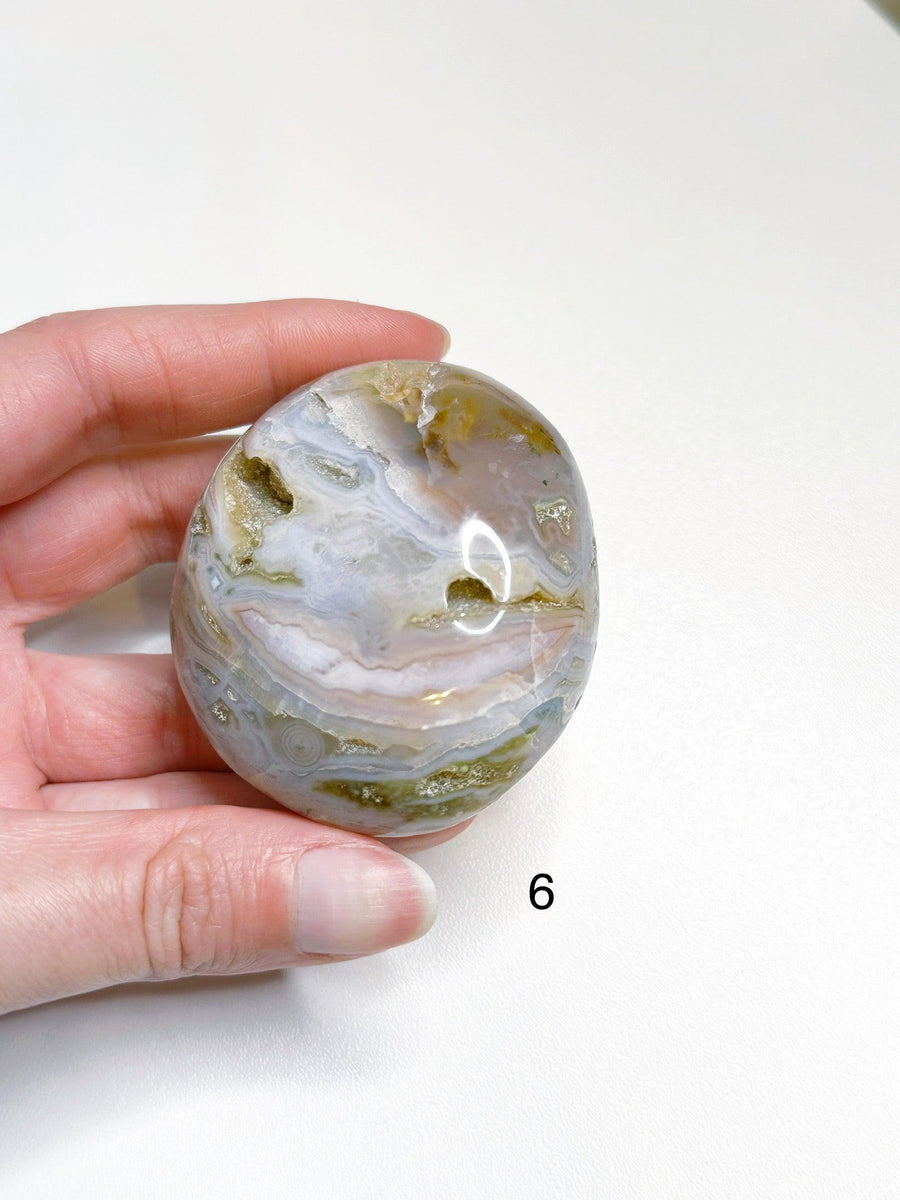 PICK YOUR OWN: 8TH VEIN OCEAN JASPER PALM STONE (1ST QUALITY) - 8th vein, ocean jasper, palm stone, palmstone, recently added - The Mineral Maven