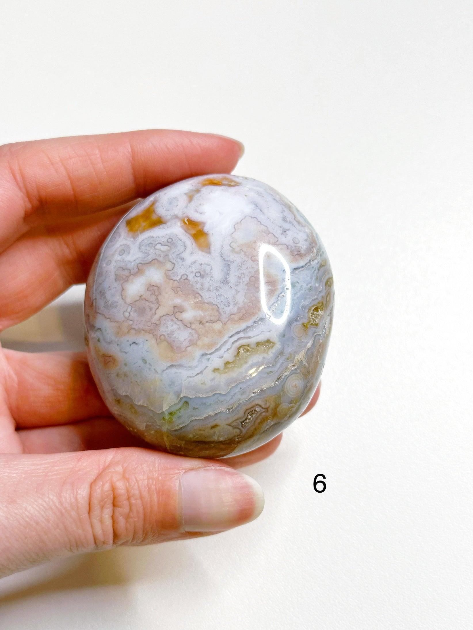 PICK YOUR OWN: 8TH VEIN OCEAN JASPER PALM STONE (1ST QUALITY) - 8th vein, ocean jasper, palm stone, palmstone, recently added - The Mineral Maven