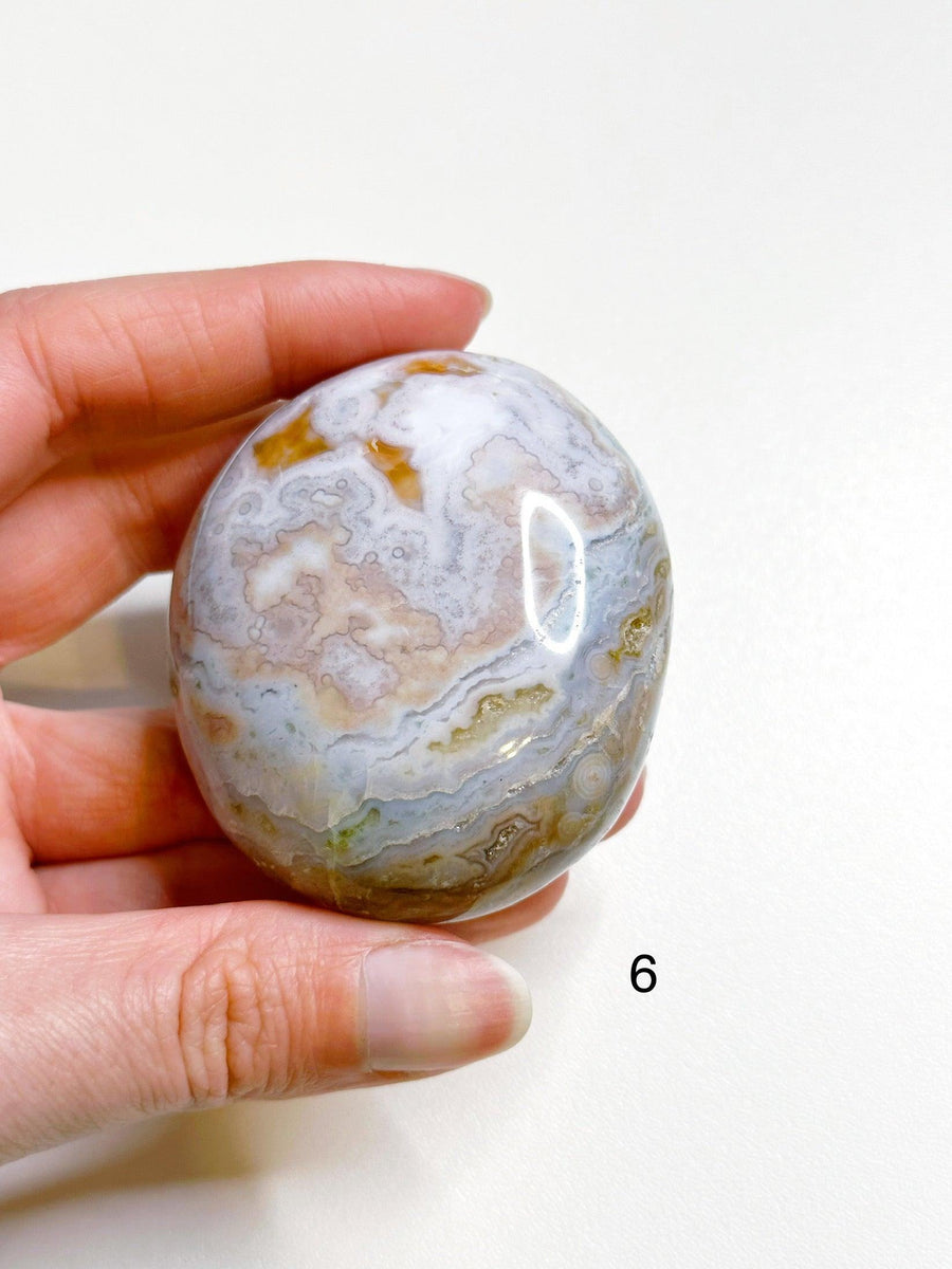 PICK YOUR OWN: 8TH VEIN OCEAN JASPER PALM STONE (1ST QUALITY) - 8th vein, ocean jasper, palm stone, palmstone, recently added - The Mineral Maven