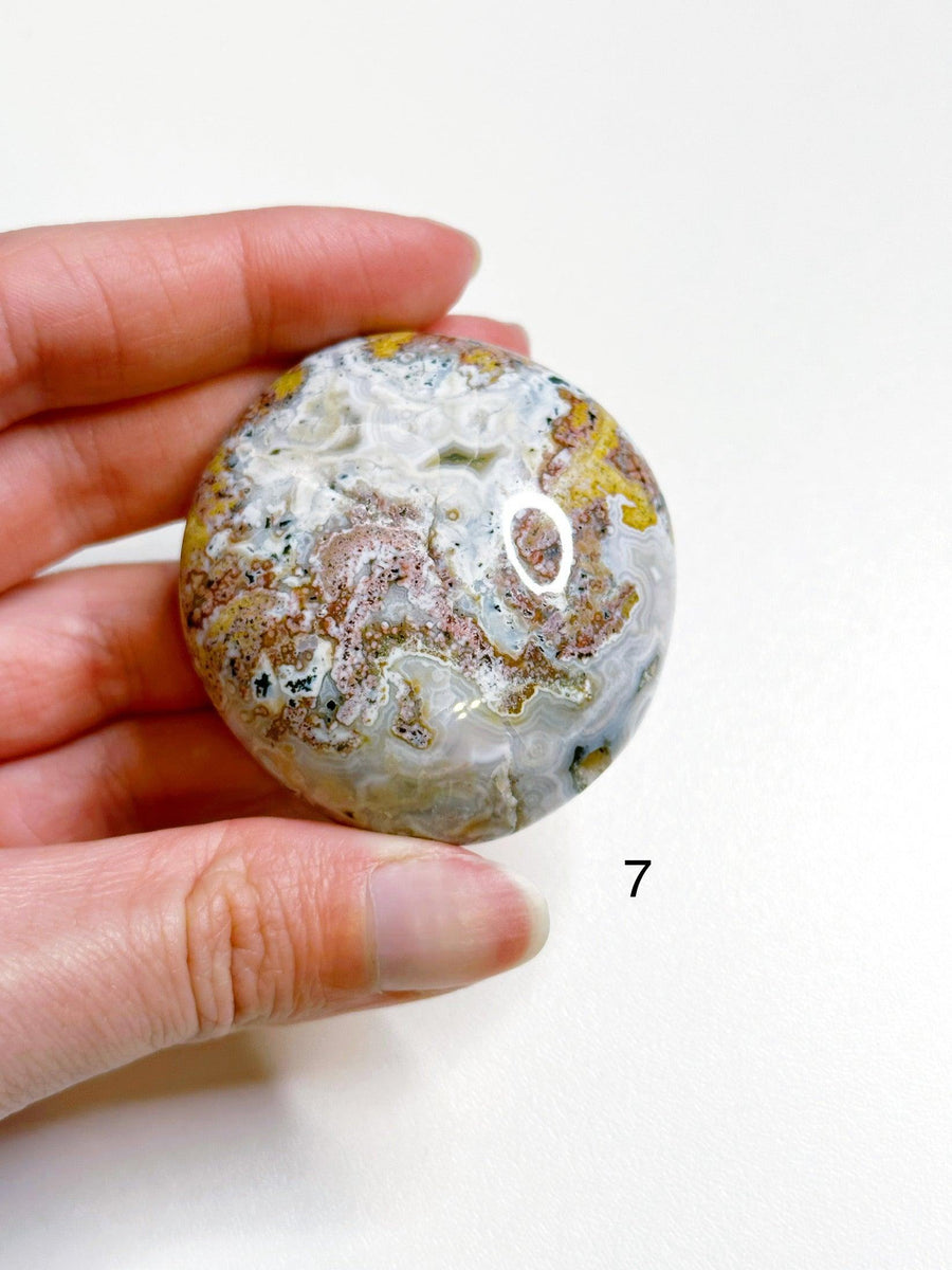 PICK YOUR OWN: 8TH VEIN OCEAN JASPER PALM STONE (1ST QUALITY) - 8th vein, ocean jasper, palm stone, palmstone, recently added - The Mineral Maven
