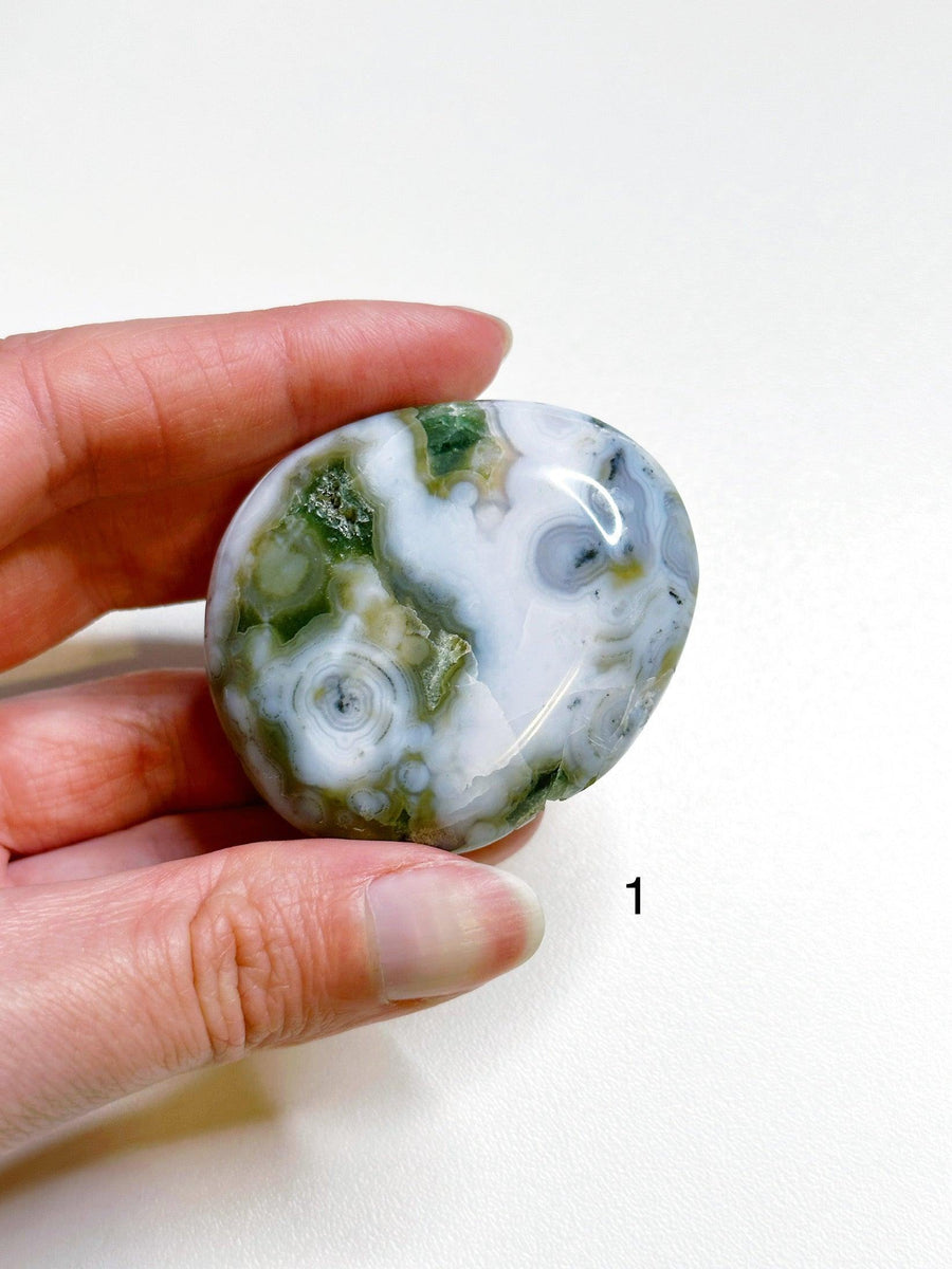 PICK YOUR OWN: 8TH VEIN OCEAN JASPER PALM STONE (1ST QUALITY) - 8th vein, ocean jasper, palm stone, palmstone, recently added - The Mineral Maven