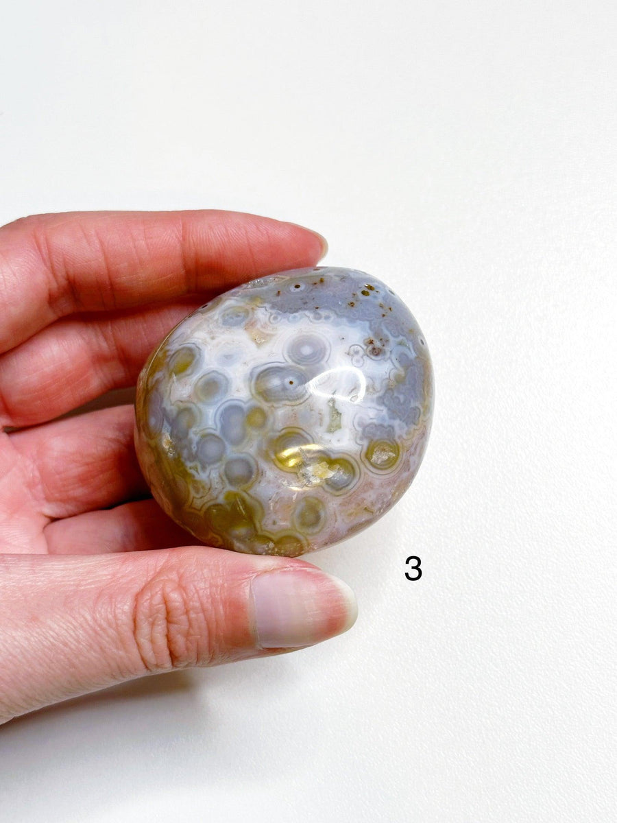 PICK YOUR OWN: 8TH VEIN OCEAN JASPER PALM STONE (1ST QUALITY) - 8th vein, ocean jasper, palm stone, palmstone, recently added - The Mineral Maven