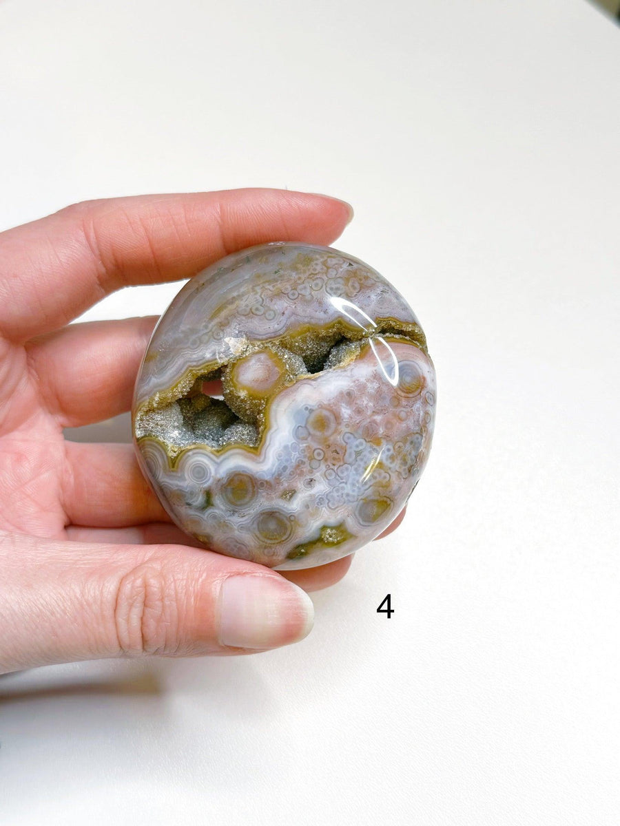 PICK YOUR OWN: 8TH VEIN OCEAN JASPER PALM STONE (1ST QUALITY) - 8th vein, ocean jasper, palm stone, palmstone, recently added - The Mineral Maven