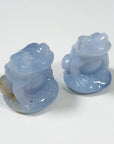 PICK YOUR OWN: BLUE CHALCEDONY SITTING FROG - 6th anniversary, blue chalcedony, crystal critter, crystal frog, frog, sitting frog - The Mineral Maven