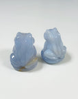 PICK YOUR OWN: BLUE CHALCEDONY SITTING FROG - 6th anniversary, blue chalcedony, crystal critter, crystal frog, frog, sitting frog - The Mineral Maven