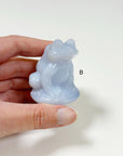 PICK YOUR OWN: BLUE CHALCEDONY SITTING FROG - 6th anniversary, blue chalcedony, crystal critter, crystal frog, frog, sitting frog - The Mineral Maven