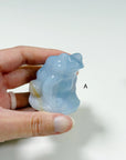 PICK YOUR OWN: BLUE CHALCEDONY SITTING FROG - 6th anniversary, blue chalcedony, crystal critter, crystal frog, frog, sitting frog - The Mineral Maven