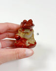 PICK YOUR OWN: CRYSTAL SITTING FROG - 6th anniversary, crystal critter, crystal frog, frog, green aventurine, leopard jasper, leopardskin jasper, obsidian, quartz, red jasper, rose quartz, sitting frog, sodalite - The Mineral Maven