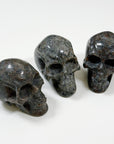 PICK YOUR OWN: "FIRELITE" SKULL - emberlite, firelite, lake superior, polished, polished stone, skull, statement piece, summerween collection, uv fluorescent, yooperlite - The Mineral Maven