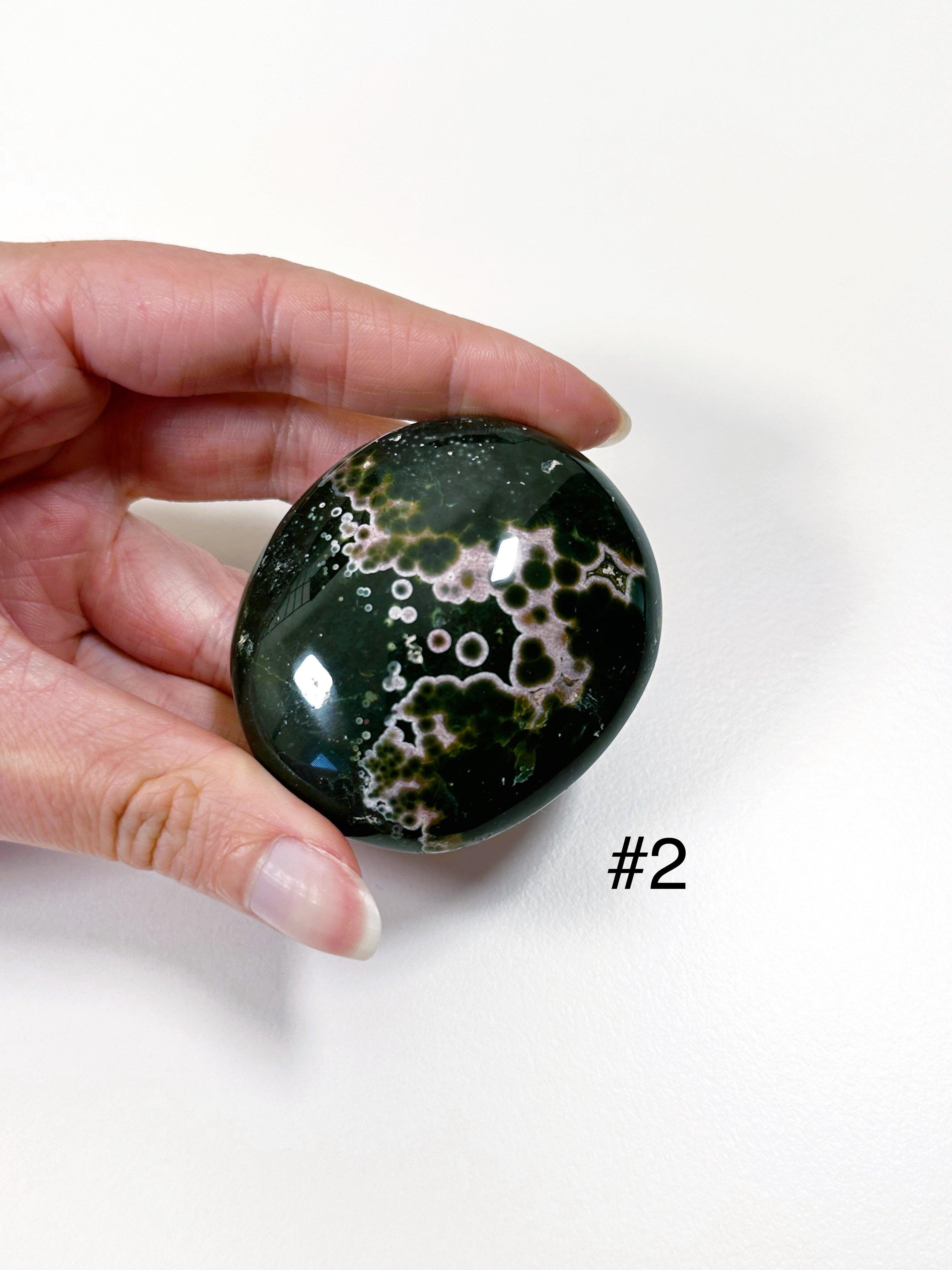 PICK YOUR OWN: KABAMBY OCEAN JASPER PALM STONE (1st QUALITY) - Black Friday sale, emotional support, kabamby, kabamby ocean jasper, north carolina gem show, ocean jasper, palm stone, palmstone - The Mineral Maven