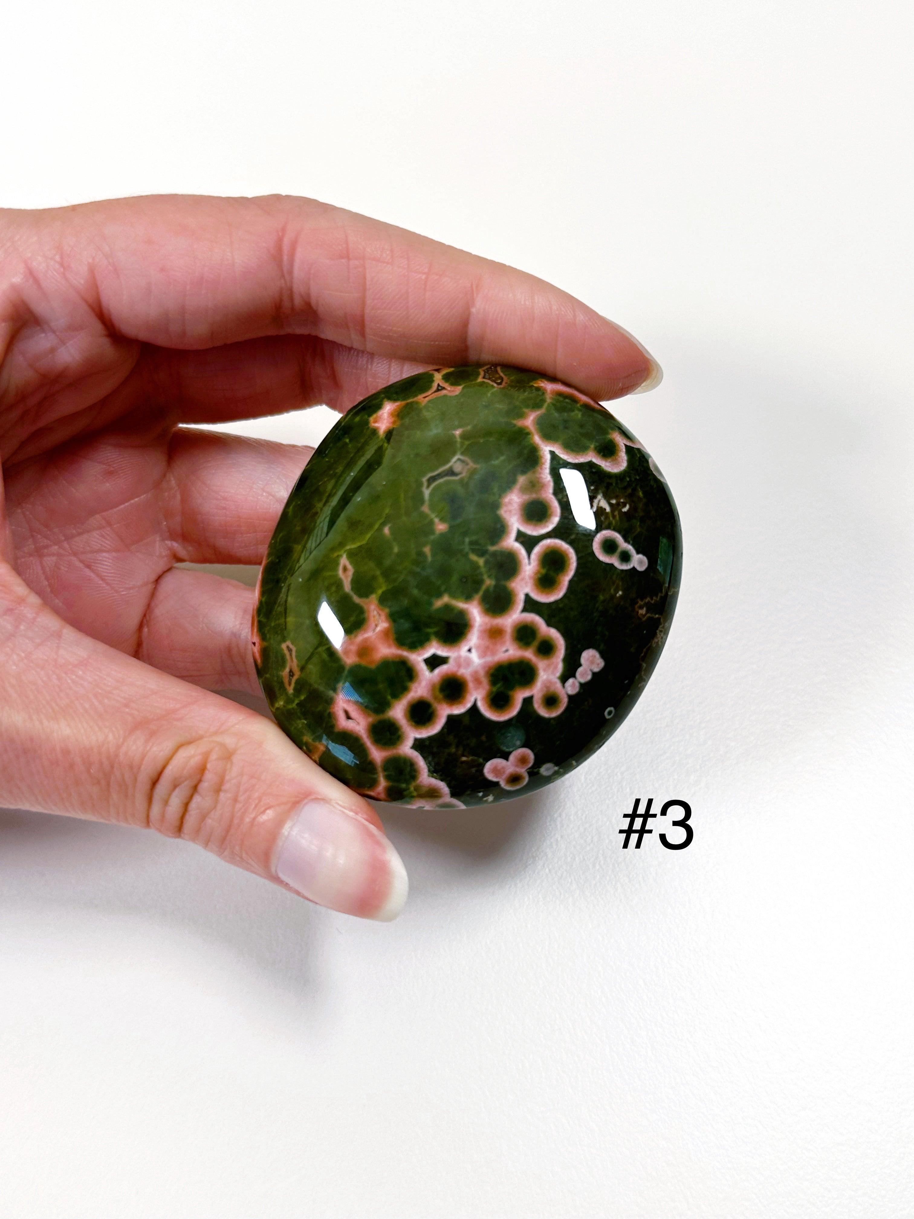 PICK YOUR OWN: KABAMBY OCEAN JASPER PALM STONE (1st QUALITY) - emotional support, kabamby, kabamby ocean jasper, north carolina gem show, ocean jasper, palm stone, palmstone, recently added - The Mineral Maven