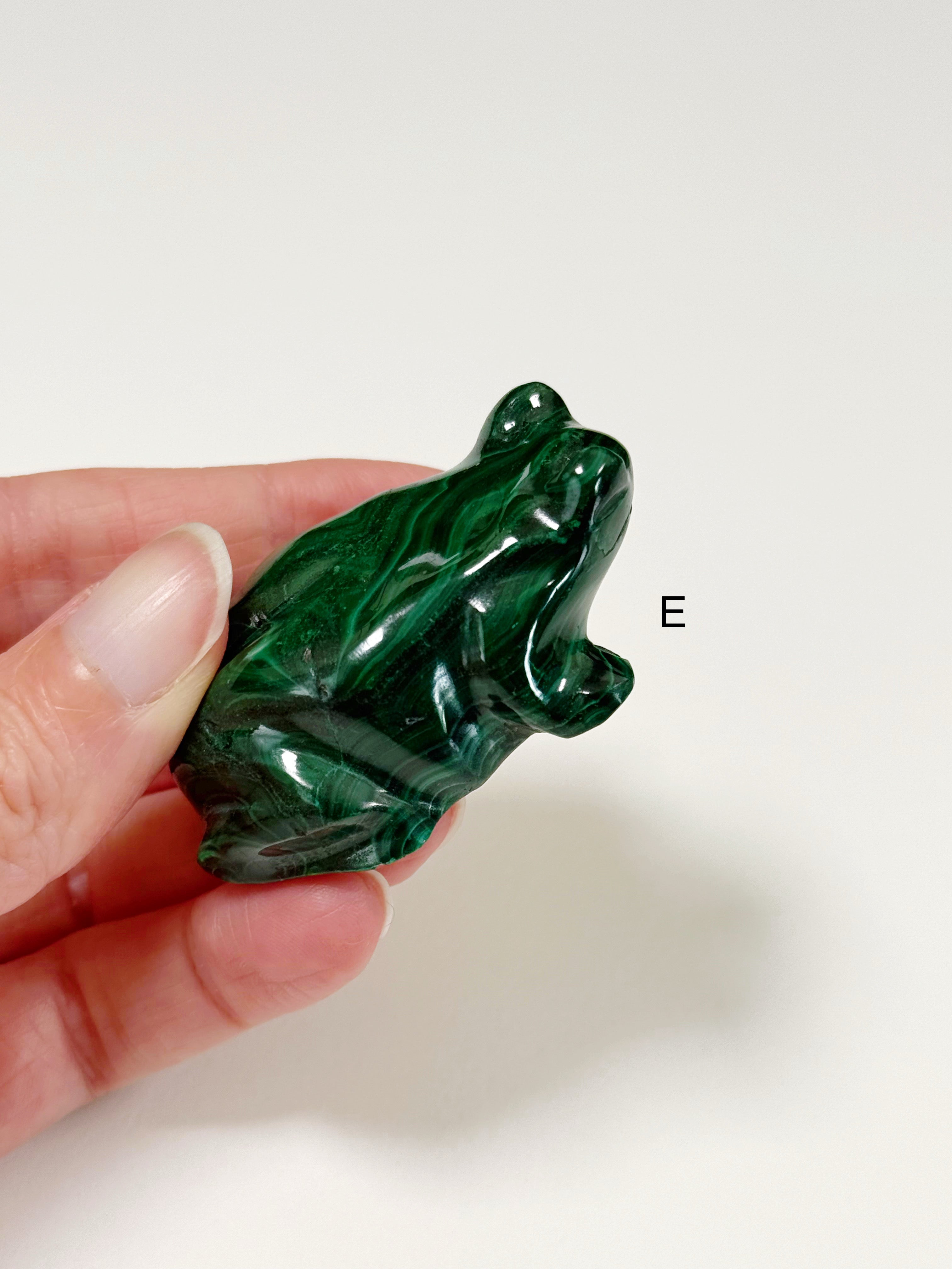 PICK YOUR OWN: MALACHITE FROG - 6th anniversary, crystal critter, crystal frog, frog, malachite, medium frog, polished, polished stone - The Mineral Maven