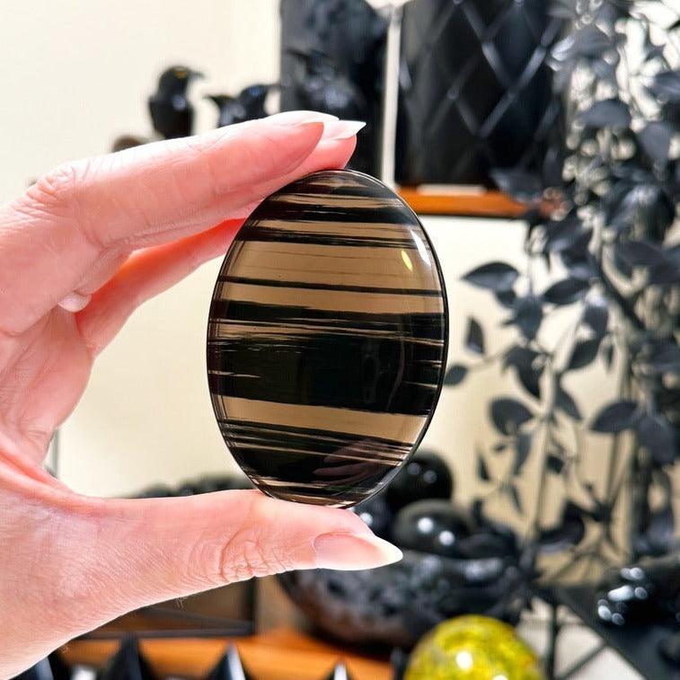 PICK YOUR OWN: MIDNIGHT LACE OBSIDIAN PALM STONE - Black Friday sale, end of year sale, holiday sale, mercury rx, midnight lace obsidian, obsidian, palm, palm stone, palmstone, Scorpio Season - The Mineral Maven