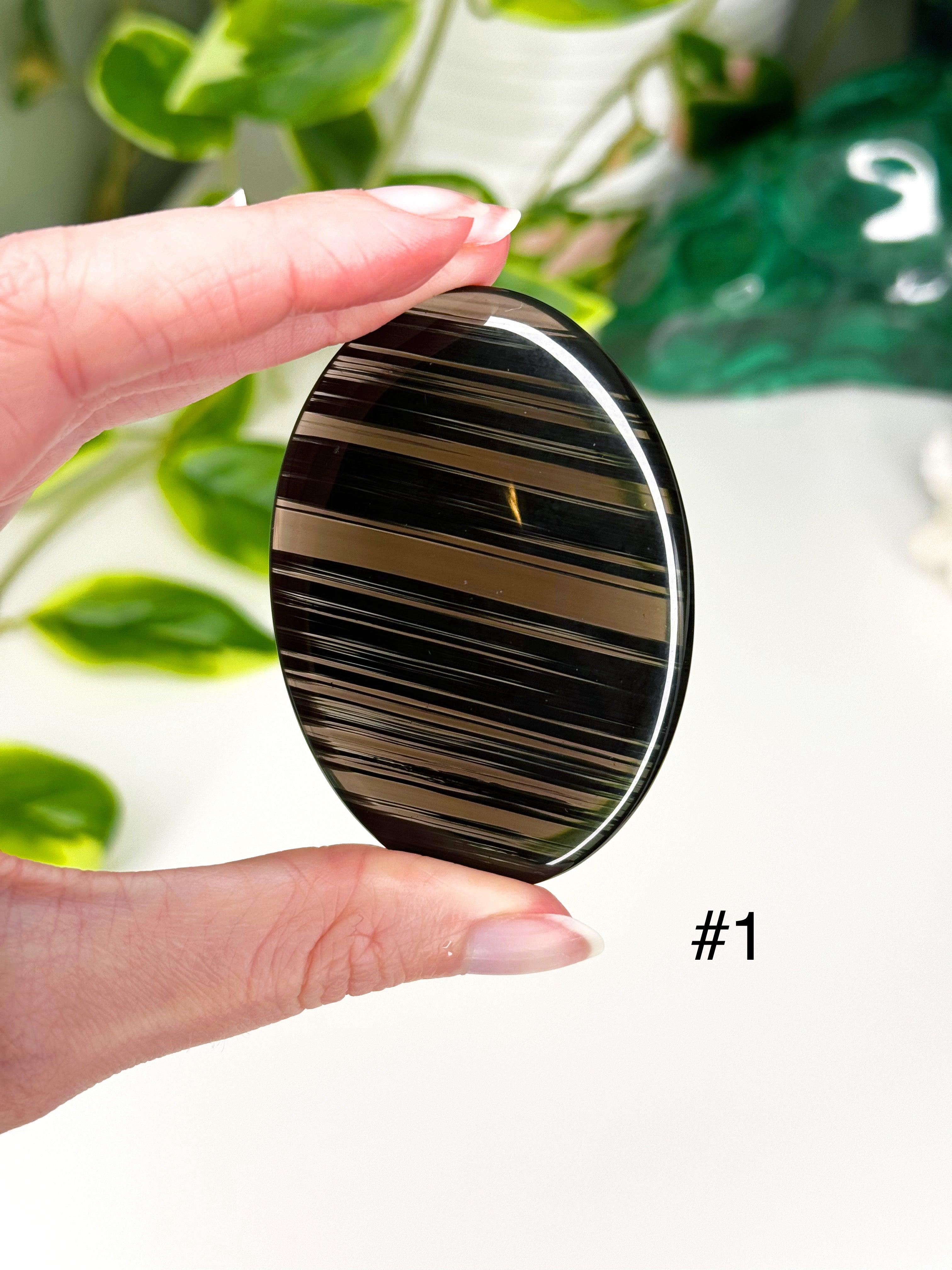 PICK YOUR OWN: MIDNIGHT LACE OBSIDIAN PALM STONE - Black Friday sale, end of year sale, holiday sale, mercury rx, midnight lace obsidian, obsidian, palm, palm stone, palmstone, Scorpio Season - The Mineral Maven