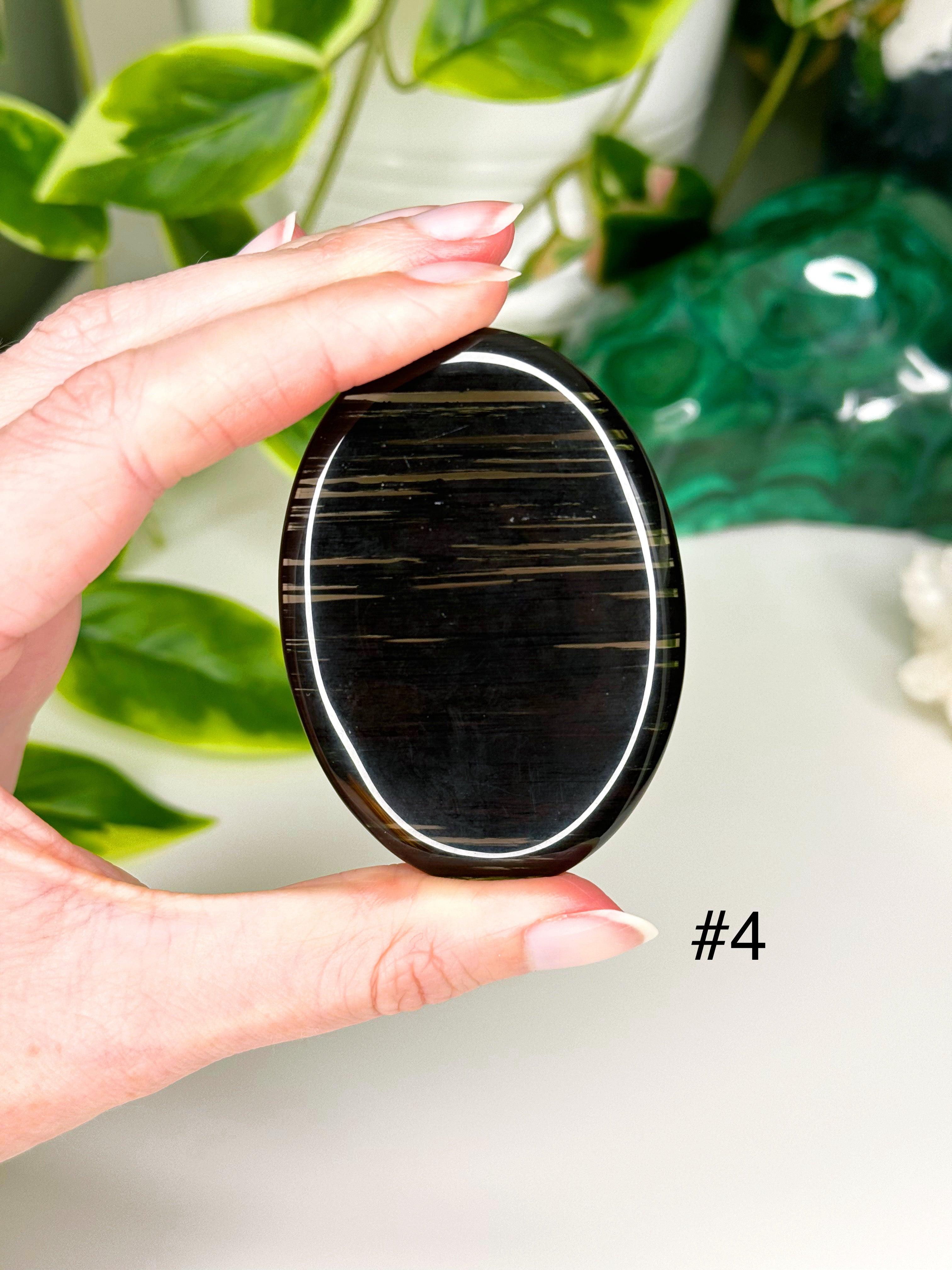 PICK YOUR OWN: MIDNIGHT LACE OBSIDIAN PALM STONE - end of year sale, holiday sale, mercury rx, midnight lace obsidian, obsidian, palm, palm stone, palmstone, recently added, Scorpio Season - The Mineral Maven