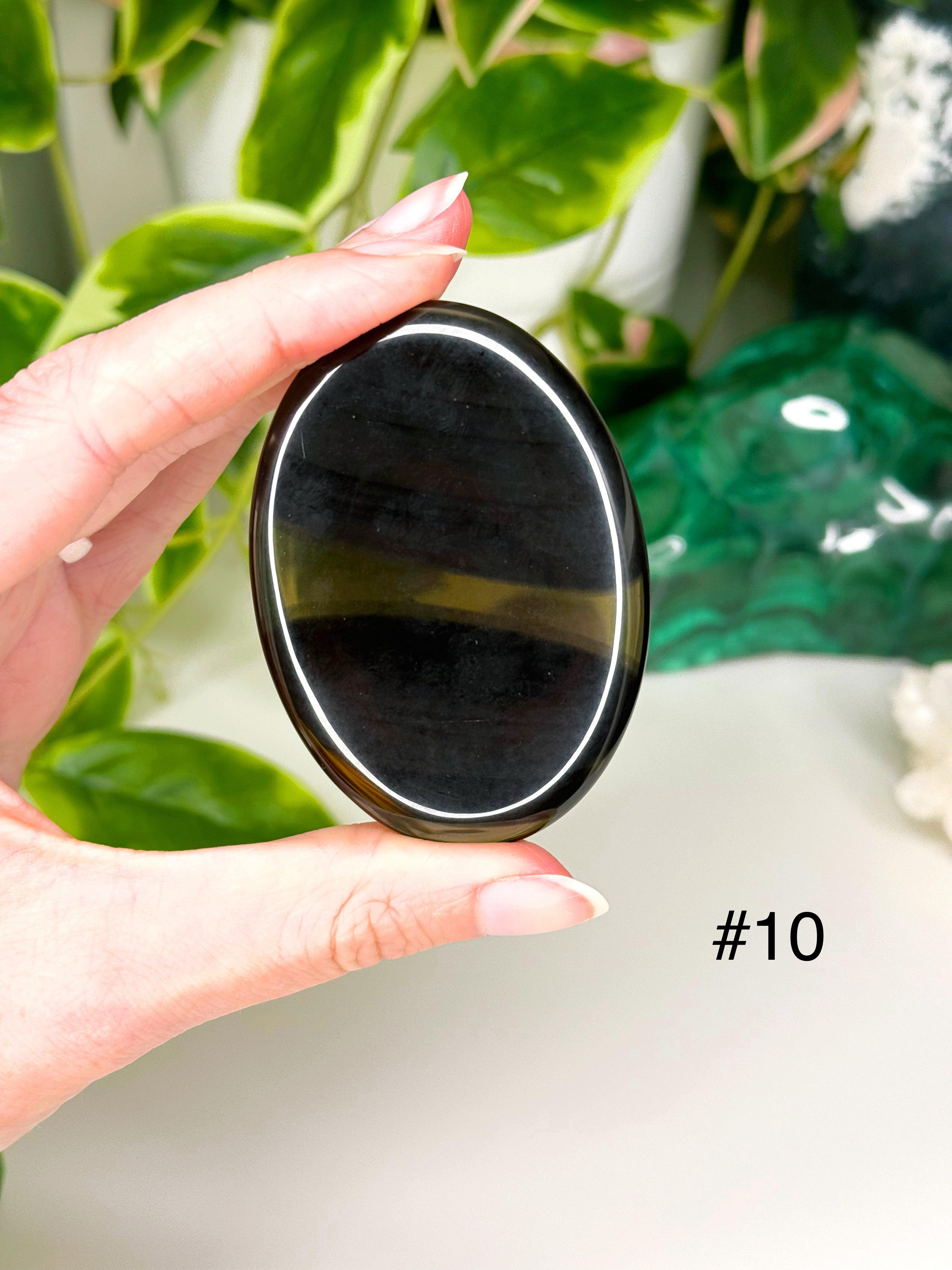PICK YOUR OWN: MIDNIGHT LACE OBSIDIAN PALM STONE - end of year sale, holiday sale, mercury rx, midnight lace obsidian, obsidian, palm, palm stone, palmstone, recently added, Scorpio Season - The Mineral Maven