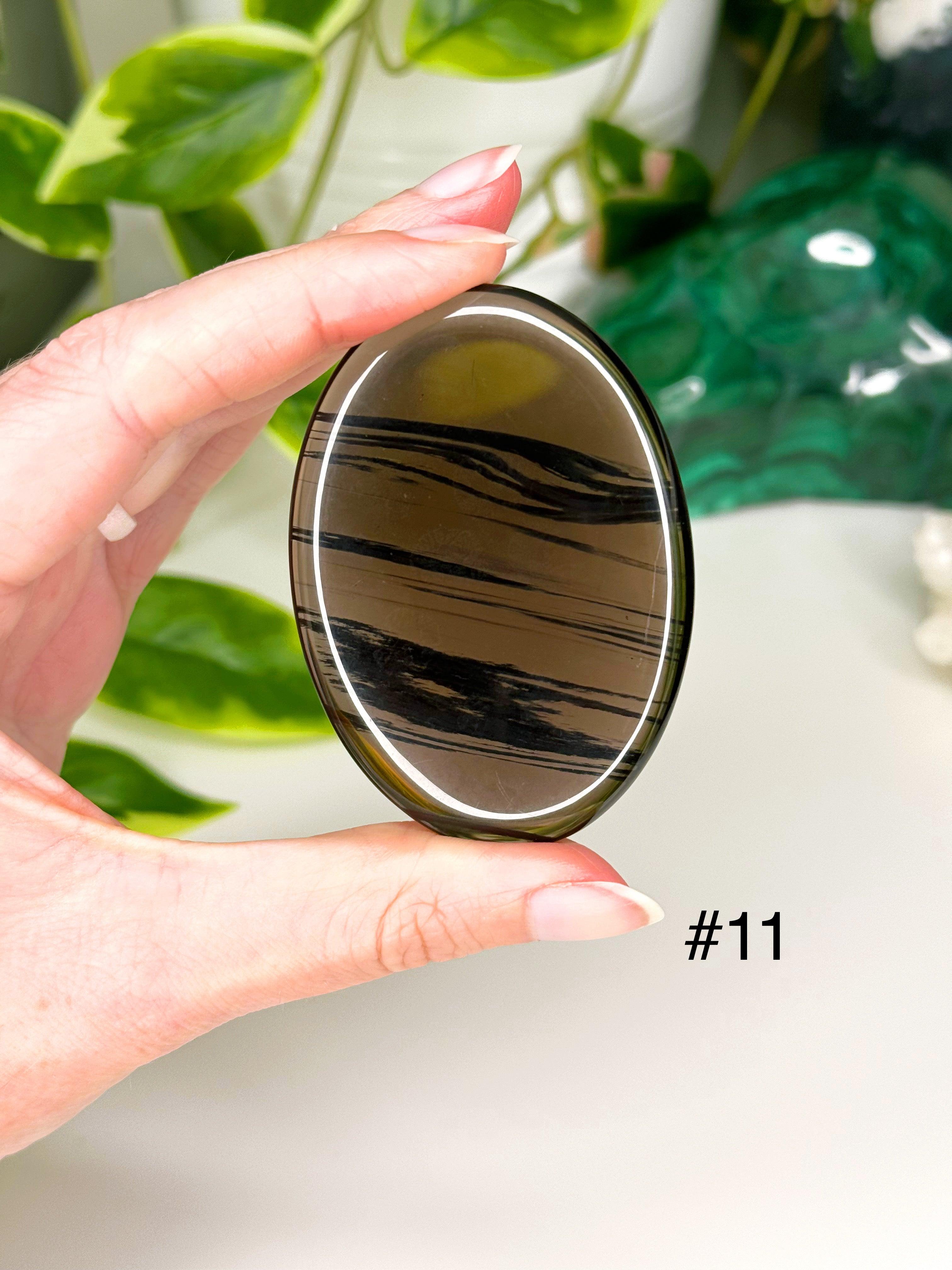 PICK YOUR OWN: MIDNIGHT LACE OBSIDIAN PALM STONE - end of year sale, holiday sale, mercury rx, midnight lace obsidian, obsidian, palm, palm stone, palmstone, recently added, Scorpio Season - The Mineral Maven