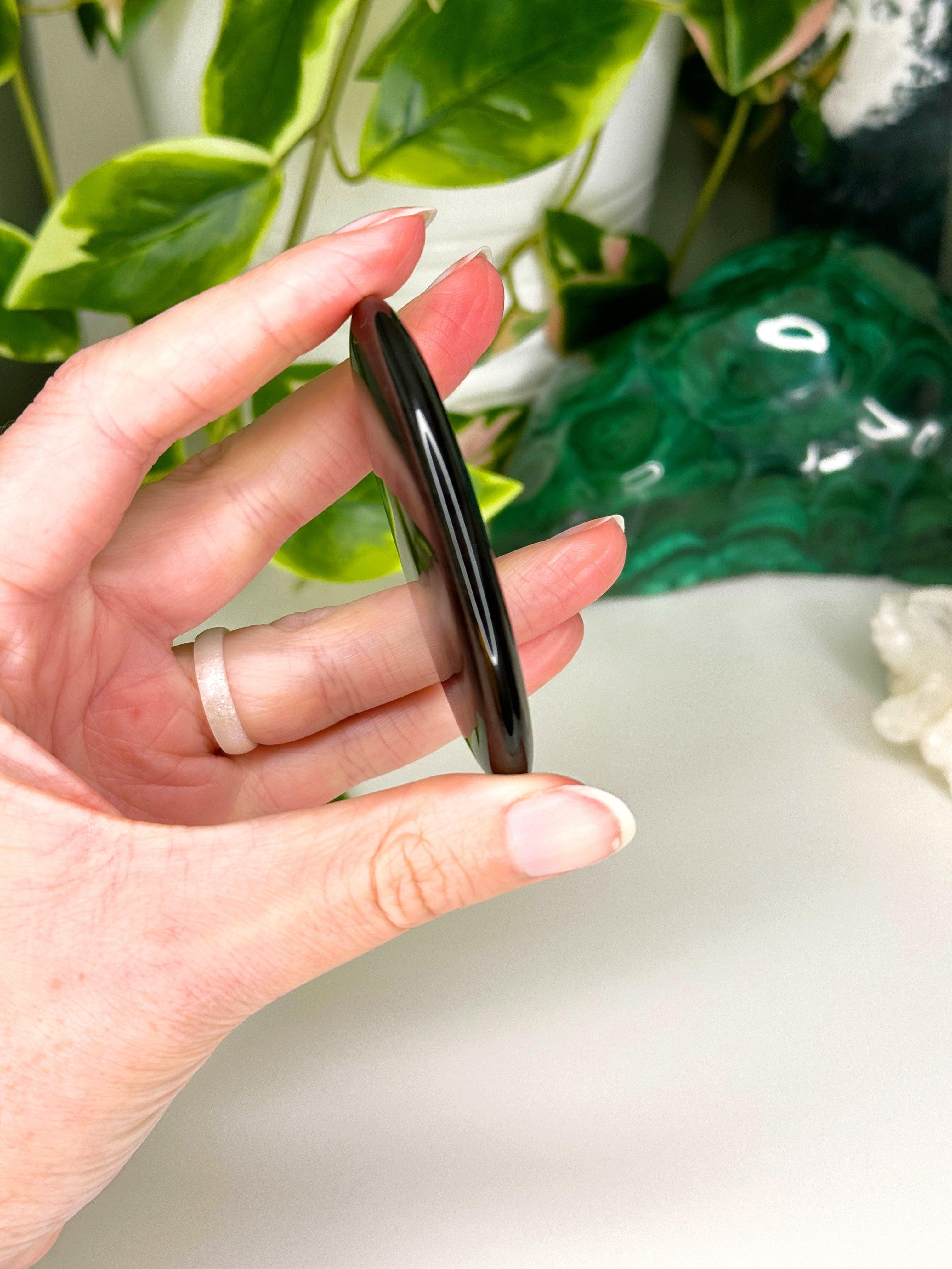 PICK YOUR OWN: MIDNIGHT LACE OBSIDIAN PALM STONE - end of year sale, holiday sale, mercury rx, midnight lace obsidian, obsidian, palm, palm stone, palmstone, recently added, Scorpio Season - The Mineral Maven
