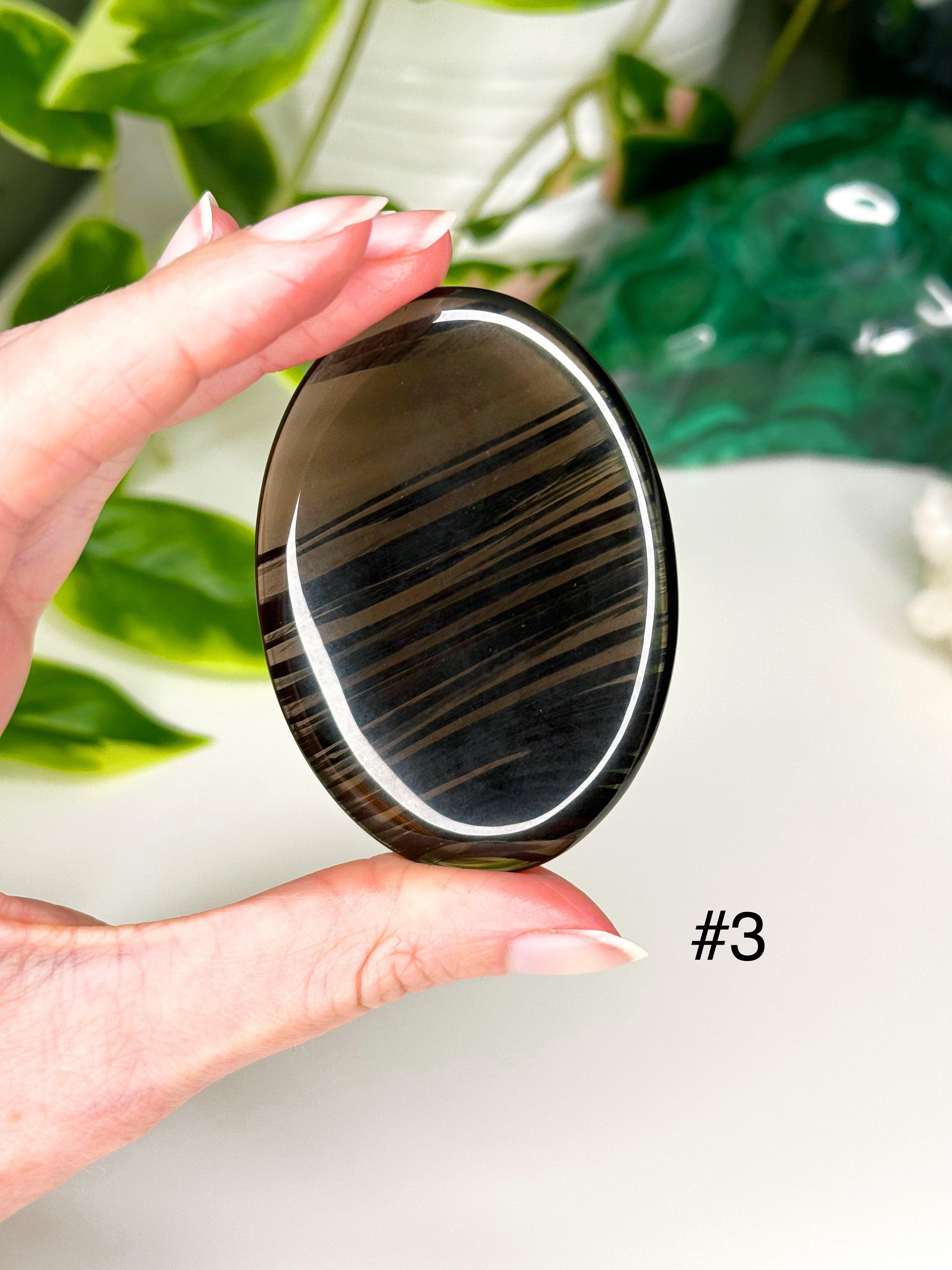 PICK YOUR OWN: MIDNIGHT LACE OBSIDIAN PALM STONE - end of year sale, holiday sale, mercury rx, midnight lace obsidian, obsidian, palm, palm stone, palmstone, recently added, Scorpio Season - The Mineral Maven