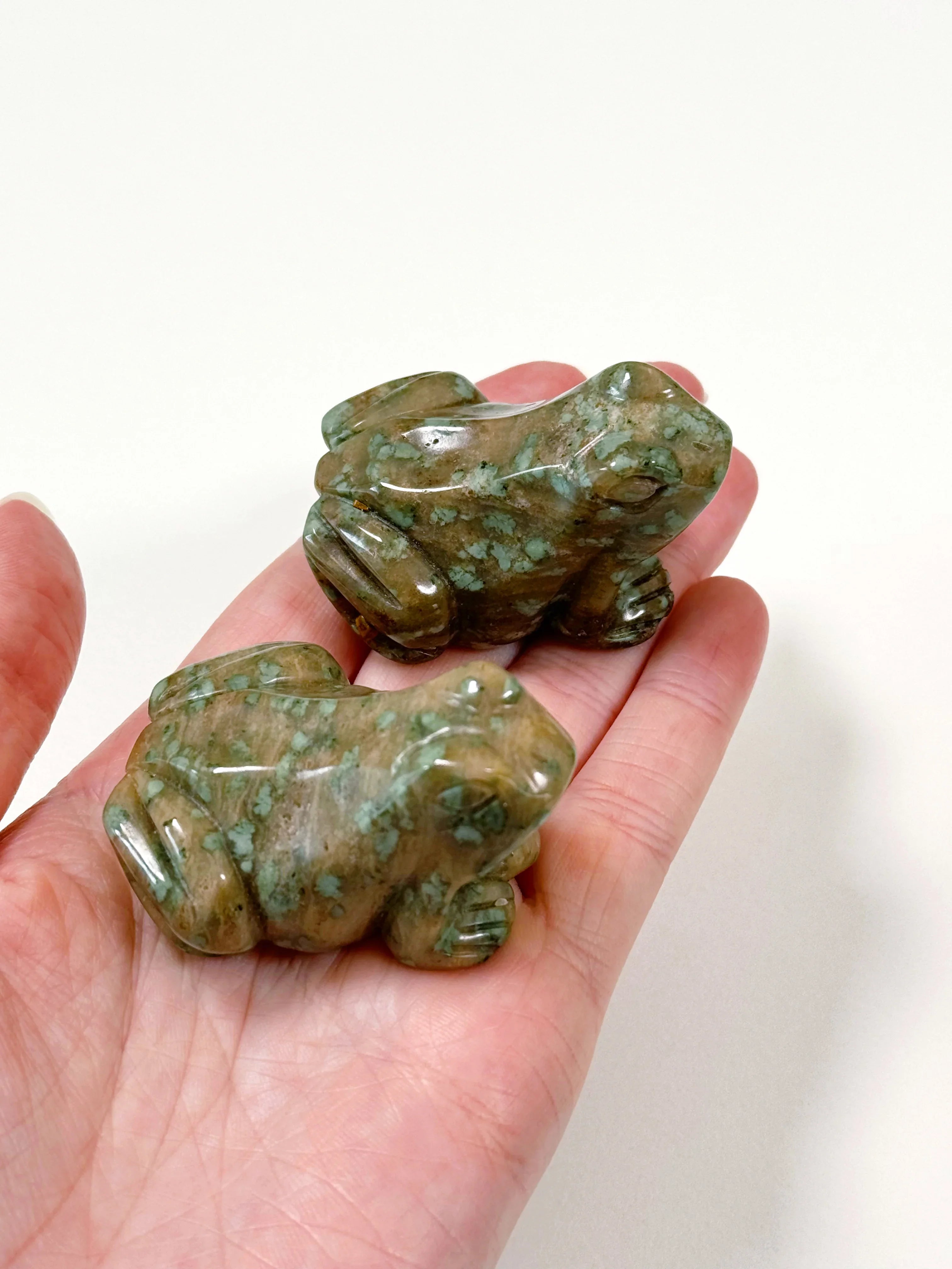 PICK YOUR OWN: NUNDOORITE MEDIUM FROG - crystal critter, crystal frog, frog, medium frog, nundoorite - The Mineral Maven