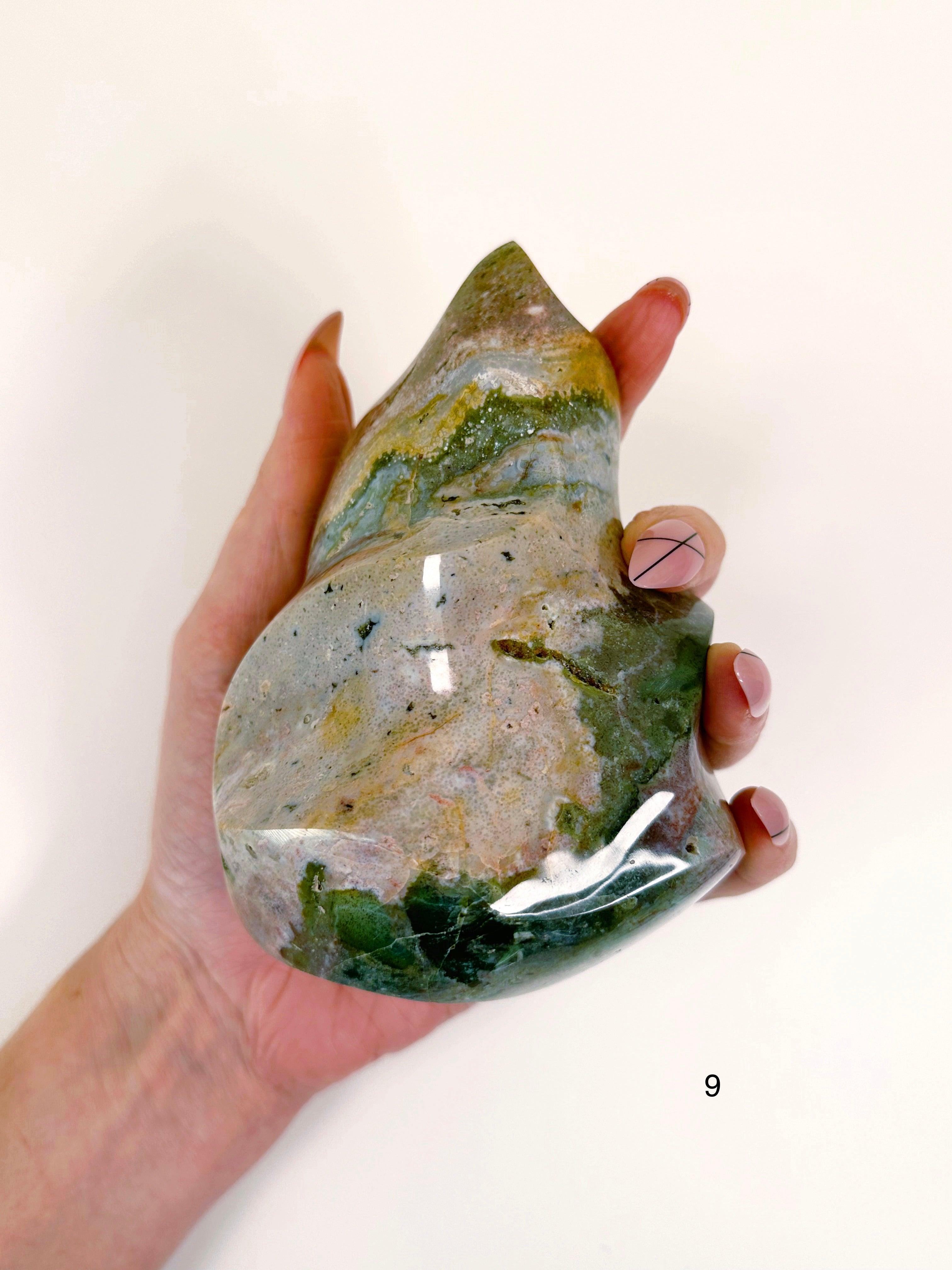 PICK YOUR OWN: OCEAN JASPER FLAMES - 33 bday, 444 sale, Black Friday sale, emotional support, flame, holiday sale, new year sale, ocean jasper, ocean jasper flame, one of a kind - The Mineral Maven
